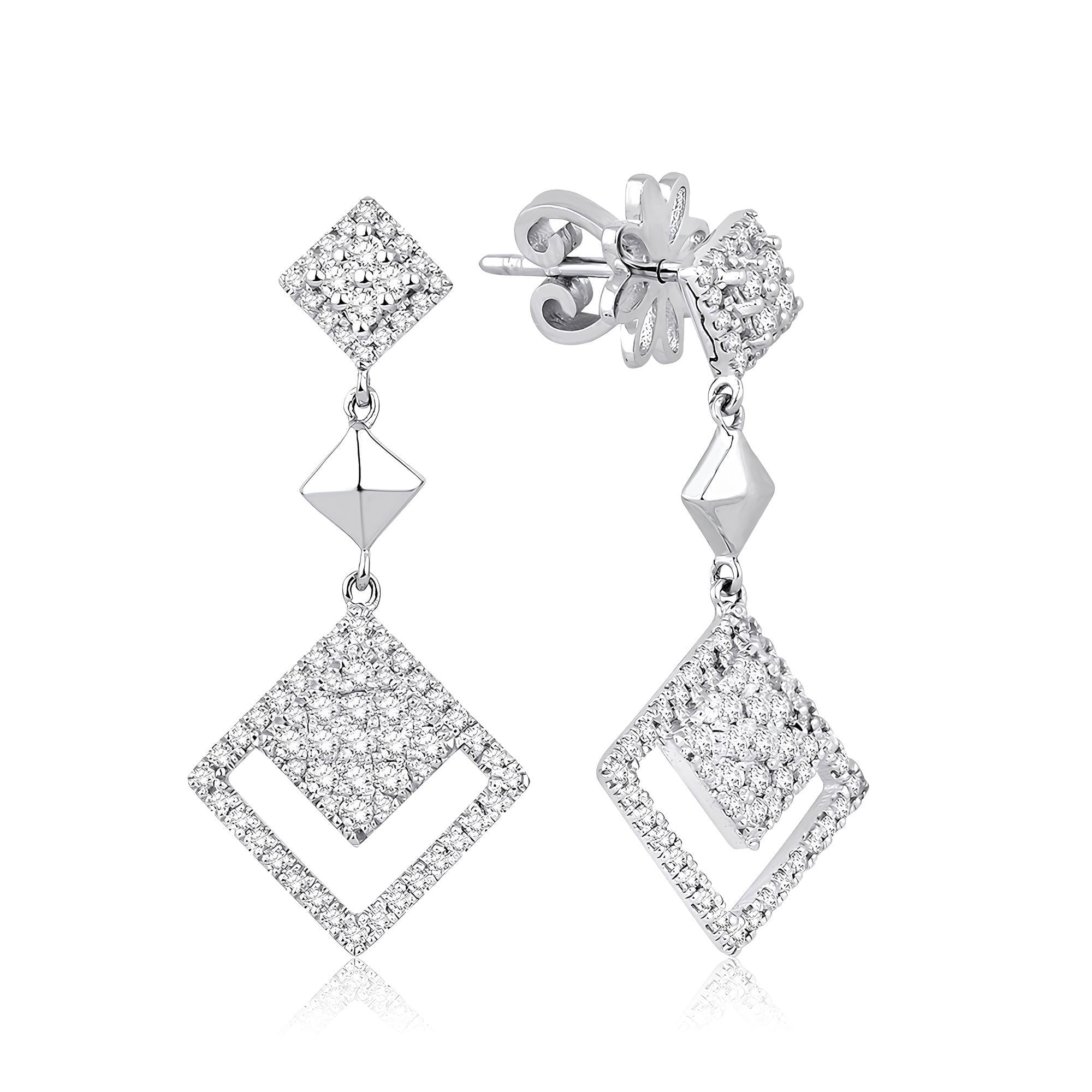 0.64 Karat Pırlanta Tasarım Küpe