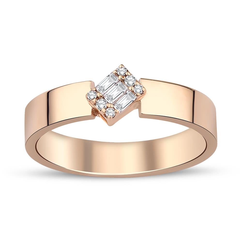 0.12 Karat Pırlanta Baget Yüzük