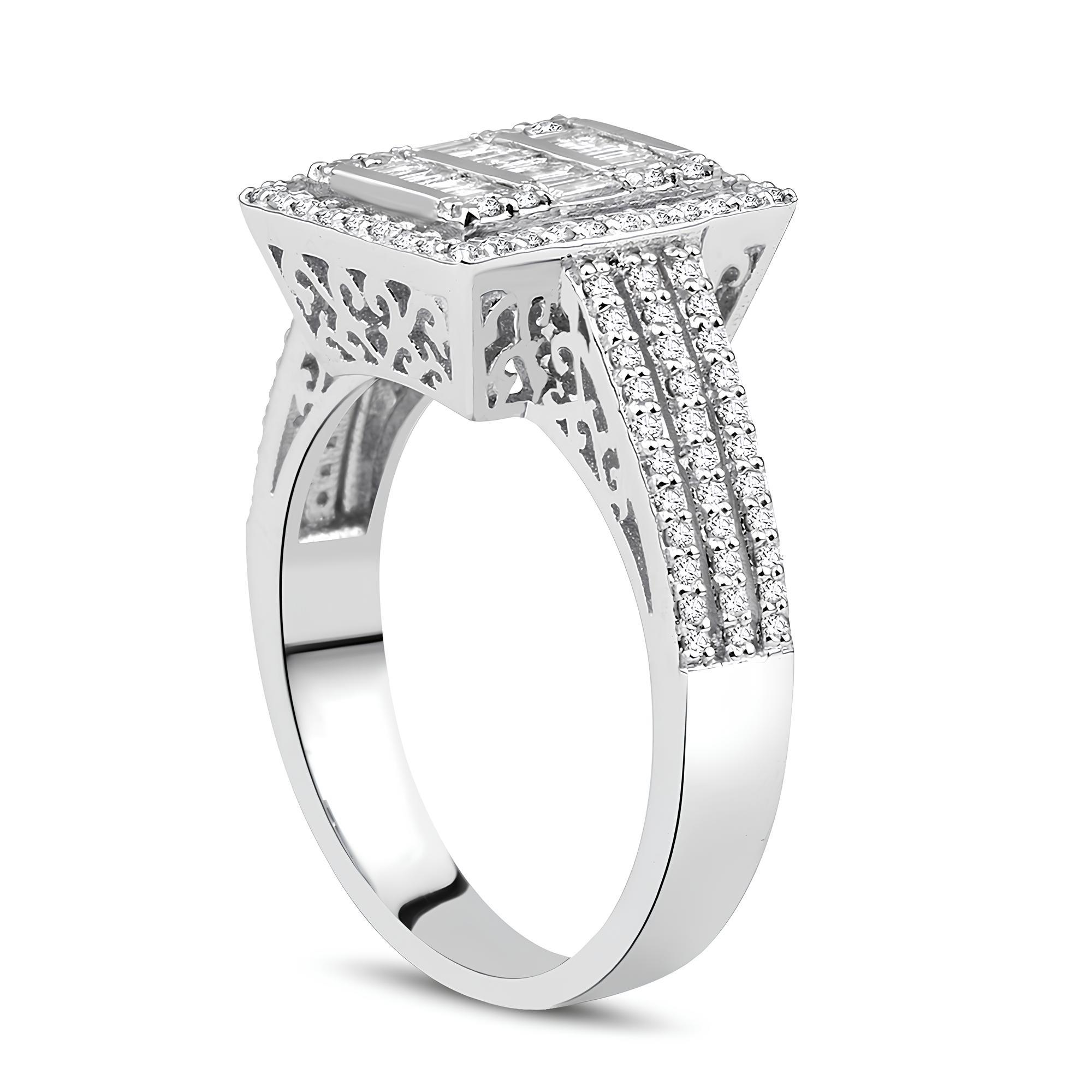 0.64 Karat Pırlanta Baget Yüzük