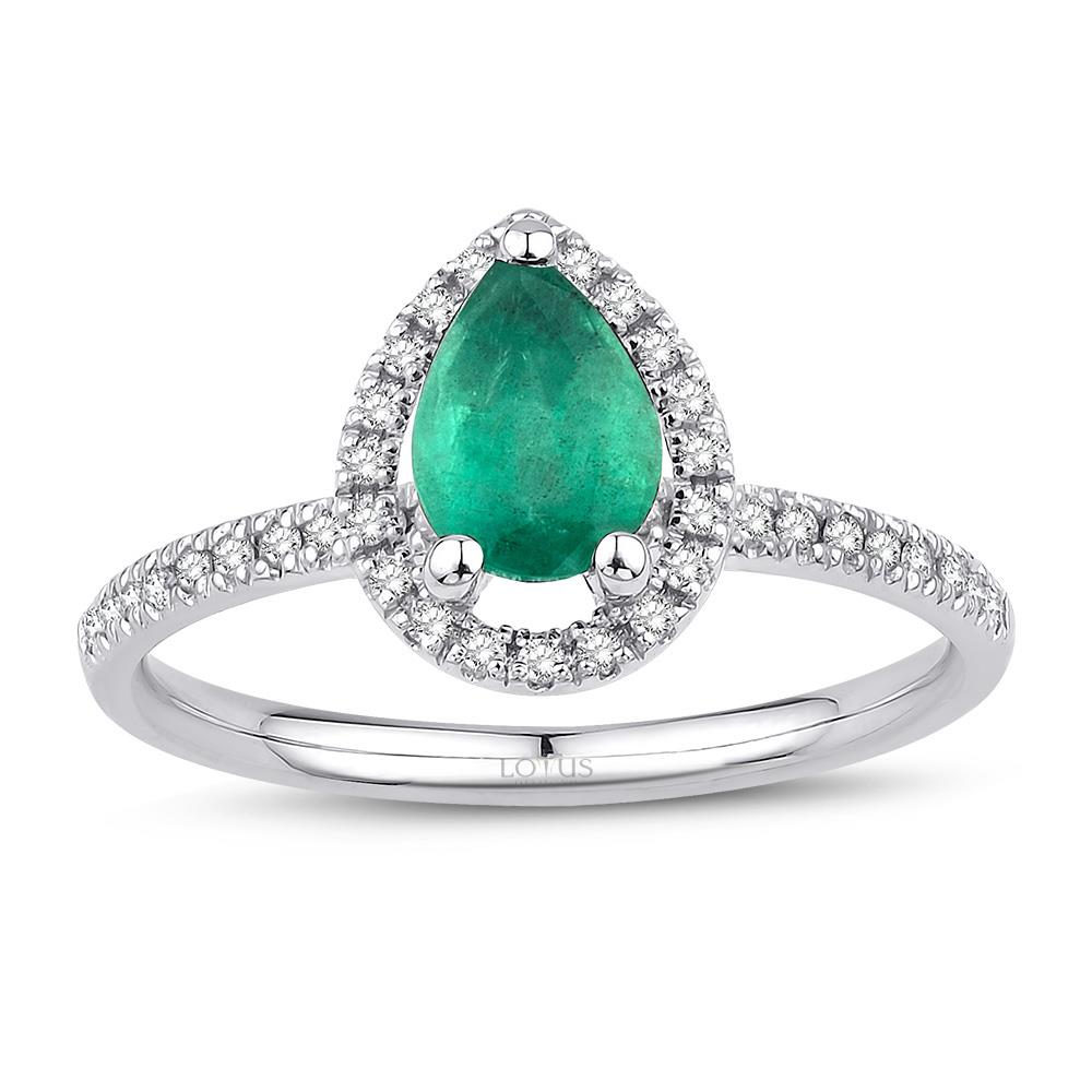 0.62 Karat Pırlanta Zümrüt Yüzük