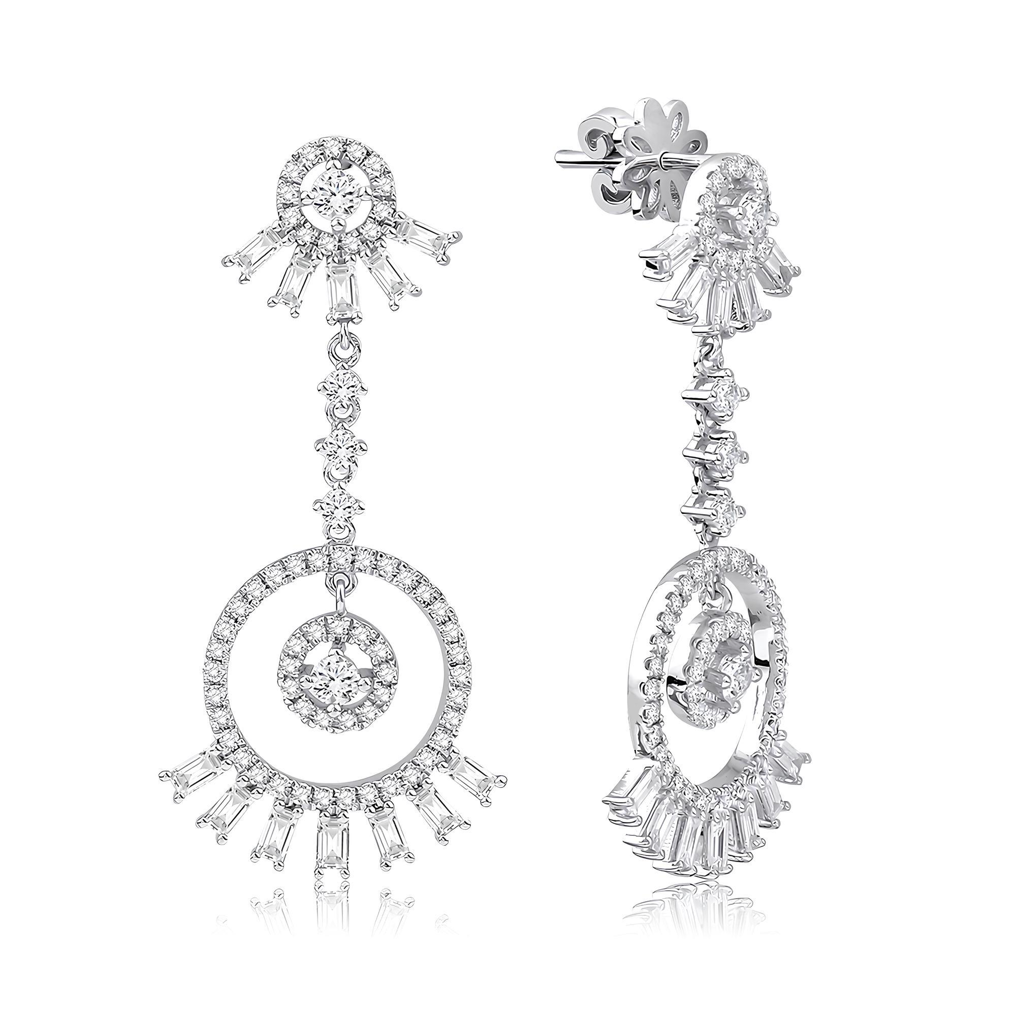 1.84 Karat Pırlanta Tasarım Küpe