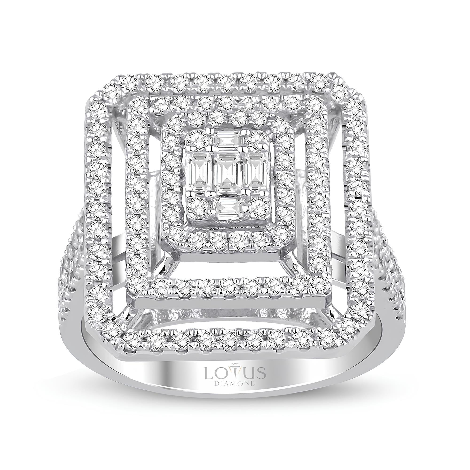 1.12 Karat Pırlanta Baget Yüzük