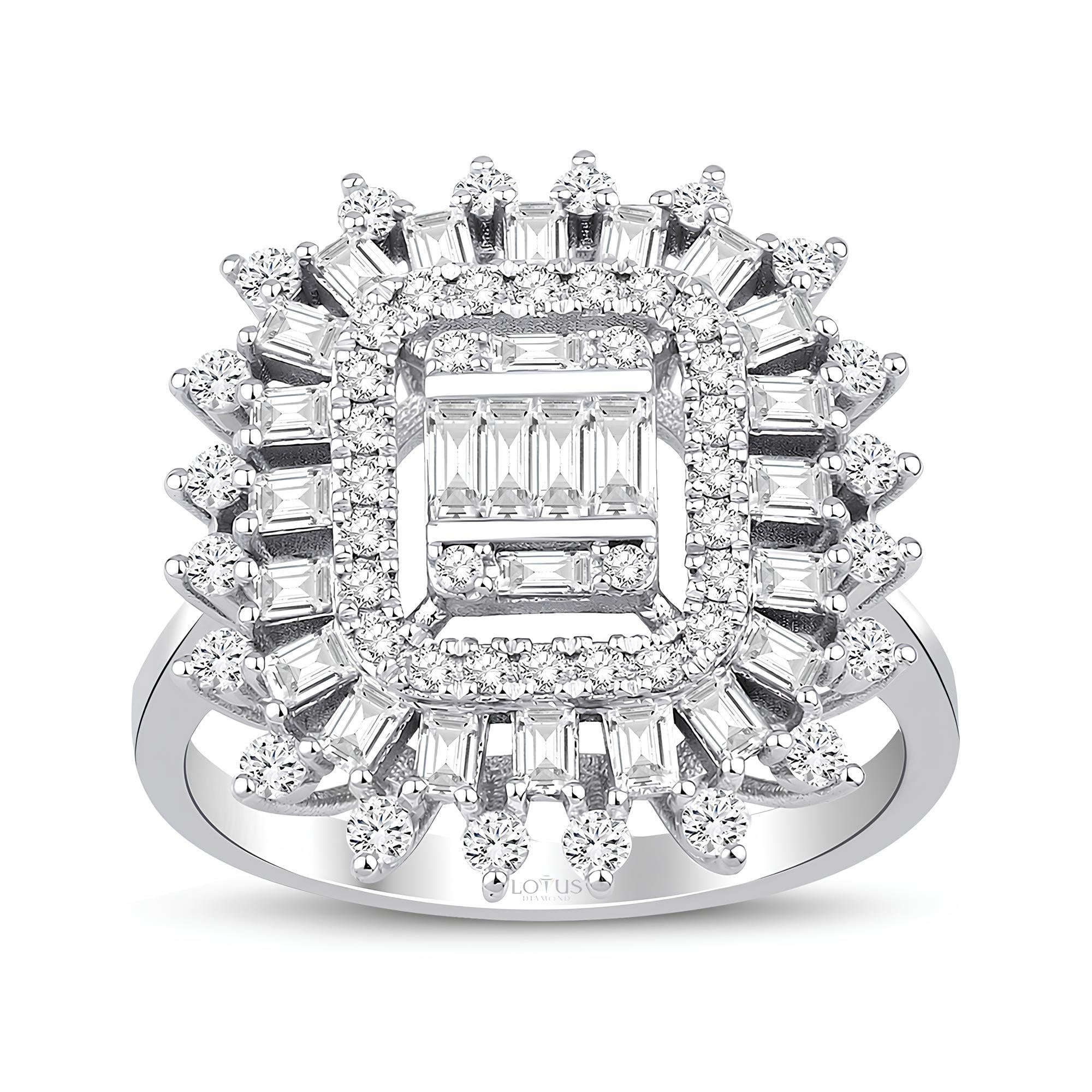 1.10 Karat Pırlanta Baget Yüzük