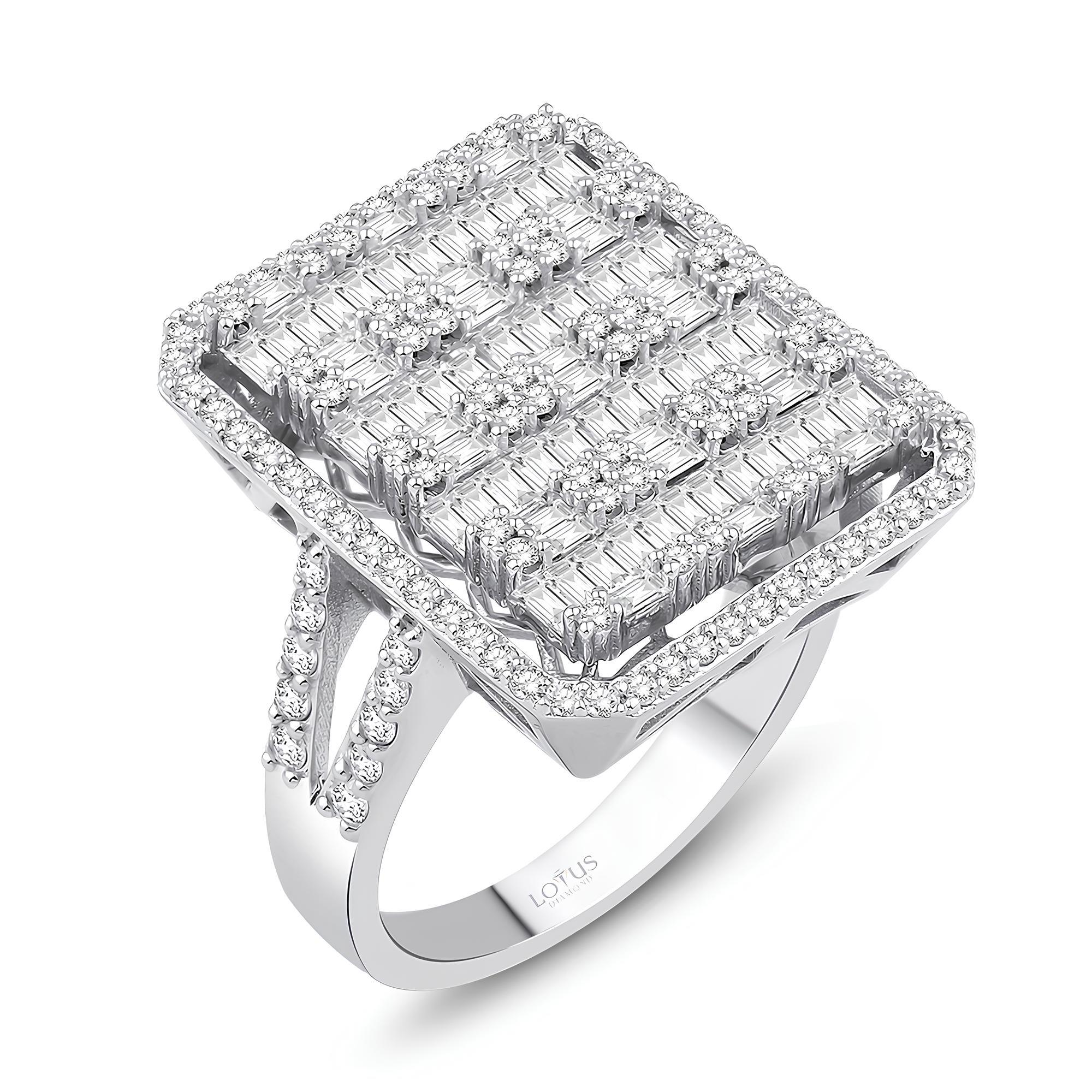 1.61 Karat Pırlanta Baget Yüzük