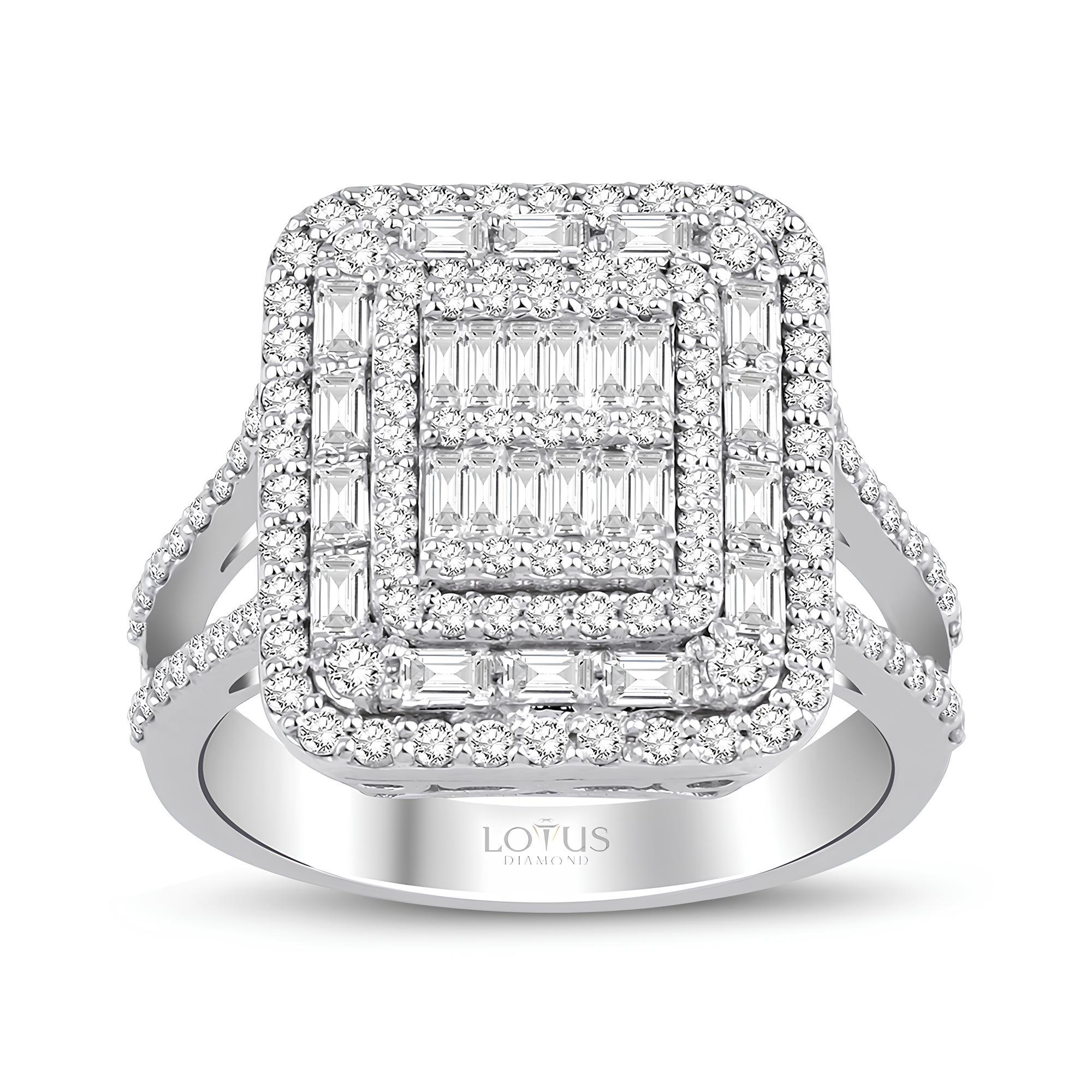 1.27 Karat Pırlanta Baget Yüzük