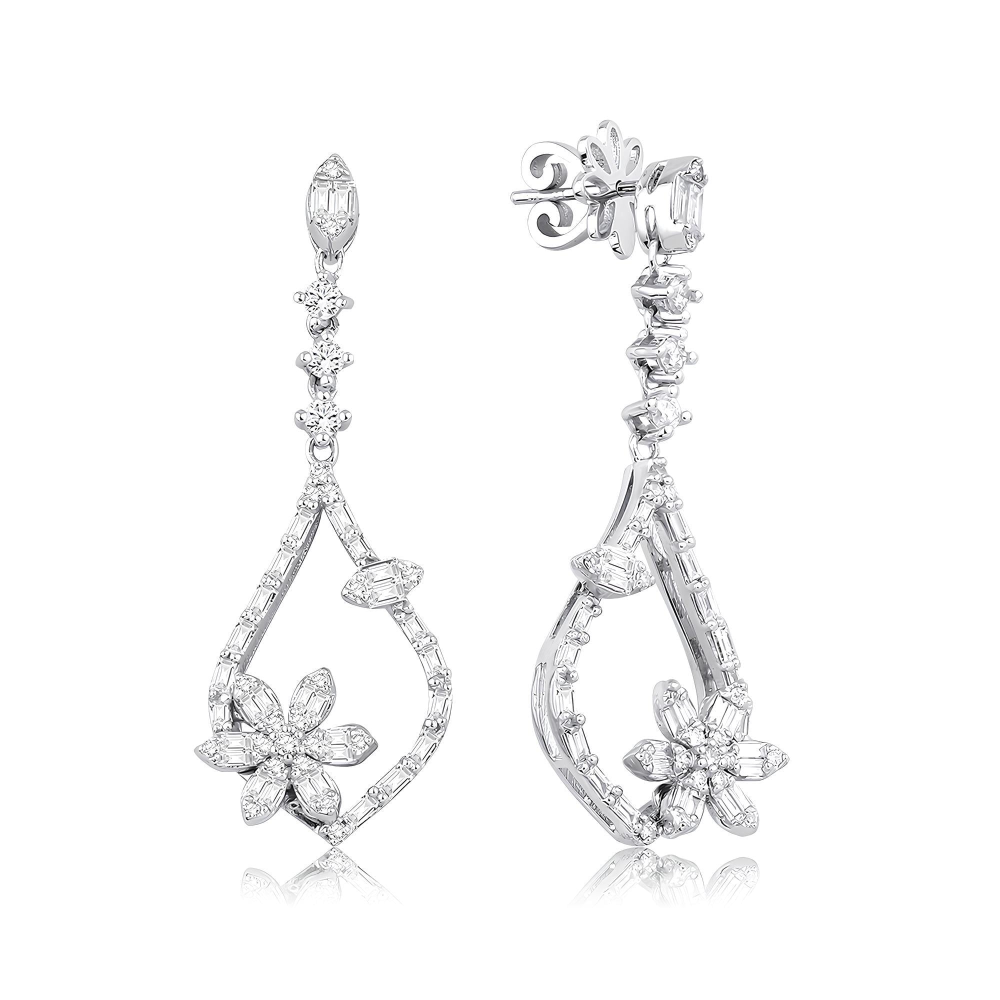 1.08  Karat Pırlanta Tasarım Küpe