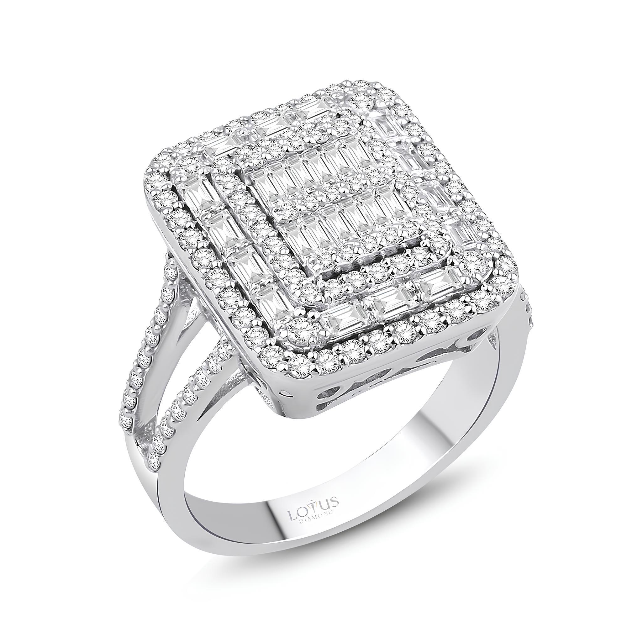 1.27 Karat Pırlanta Baget Yüzük