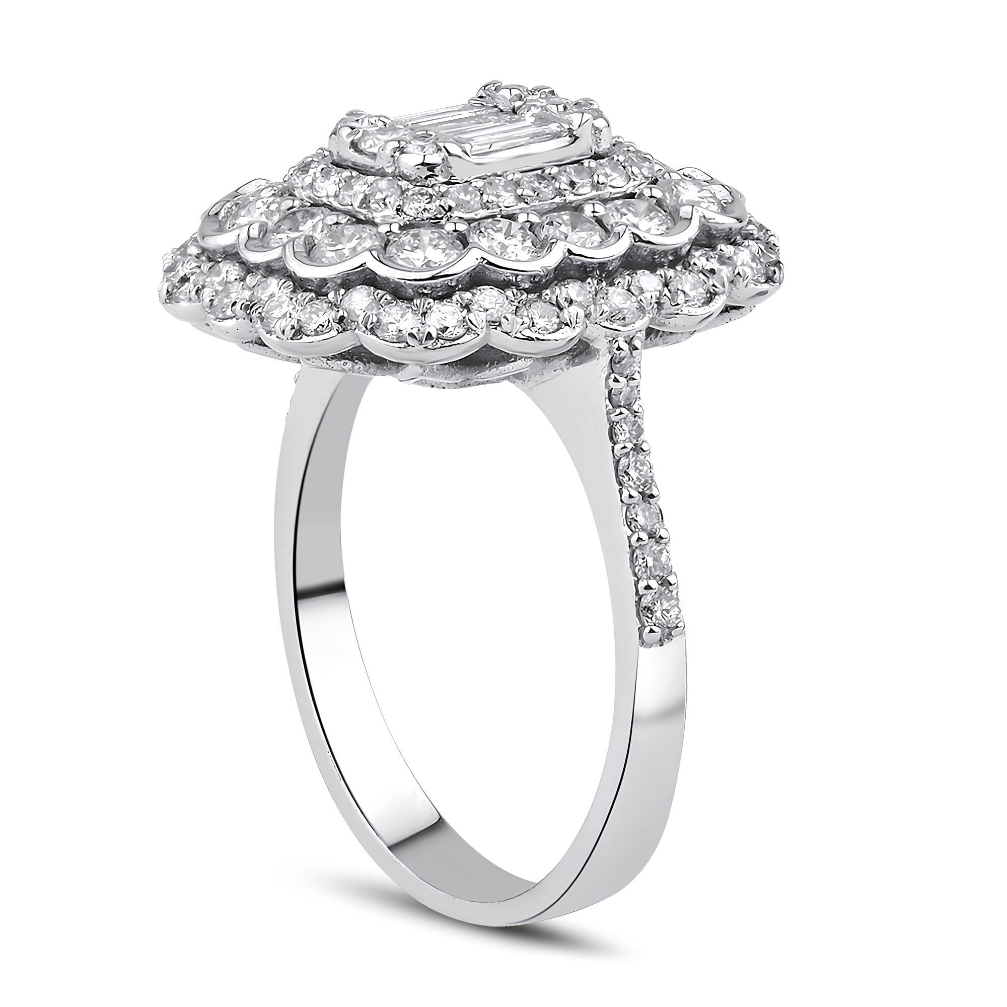 1.88 Karat Pırlanta Baget Yüzük