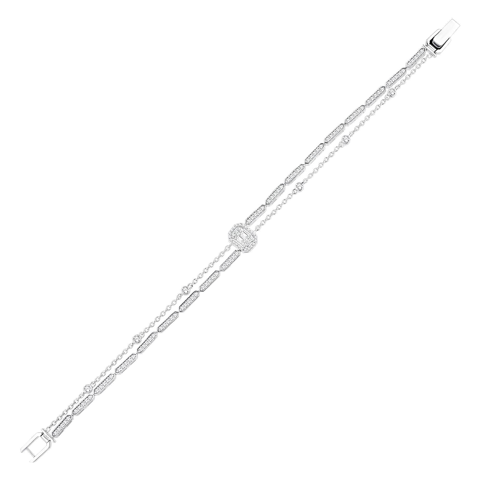 1.39 Karat Pırlanta Baget Bileklik