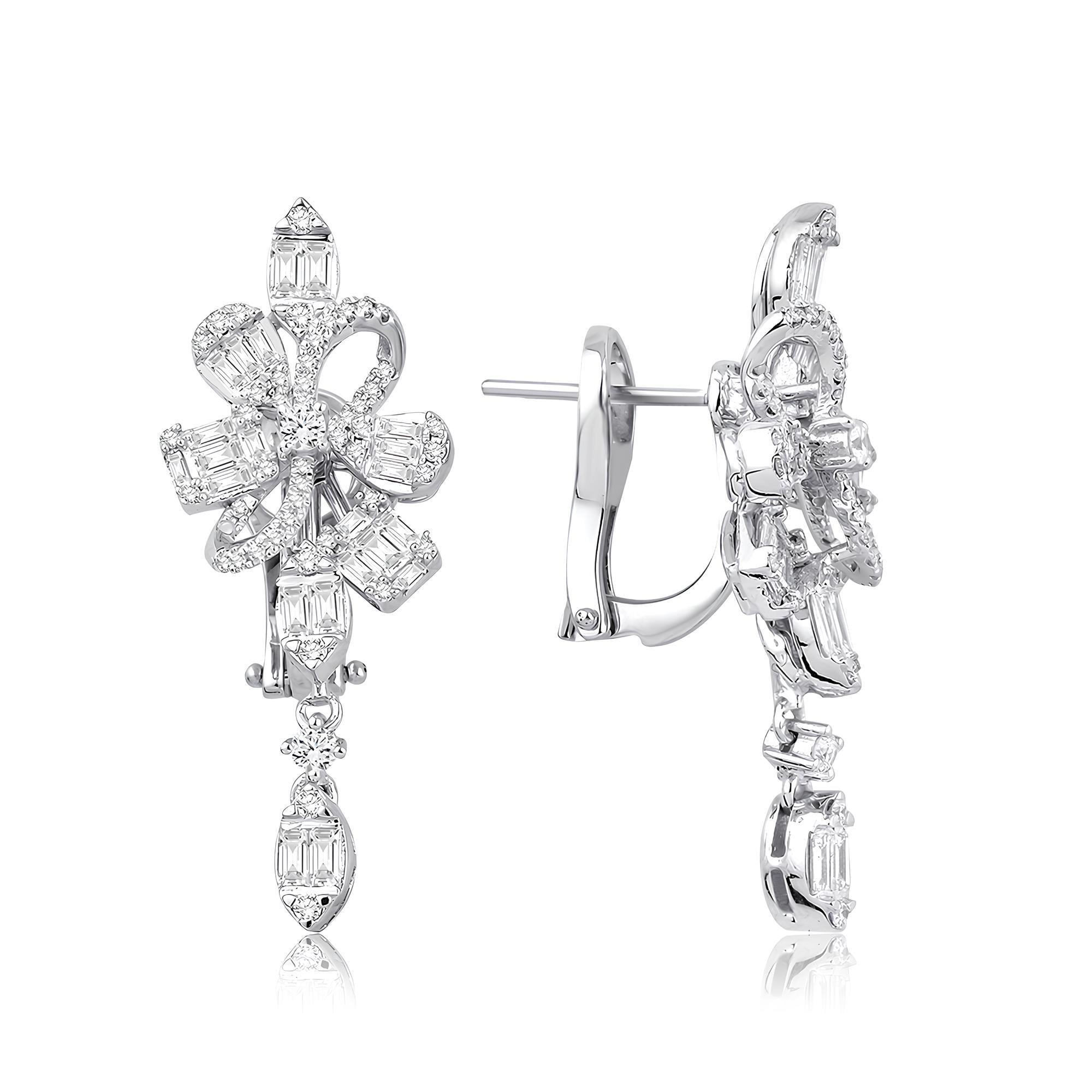 1.40 Karat Pırlanta Tasarım Küpe