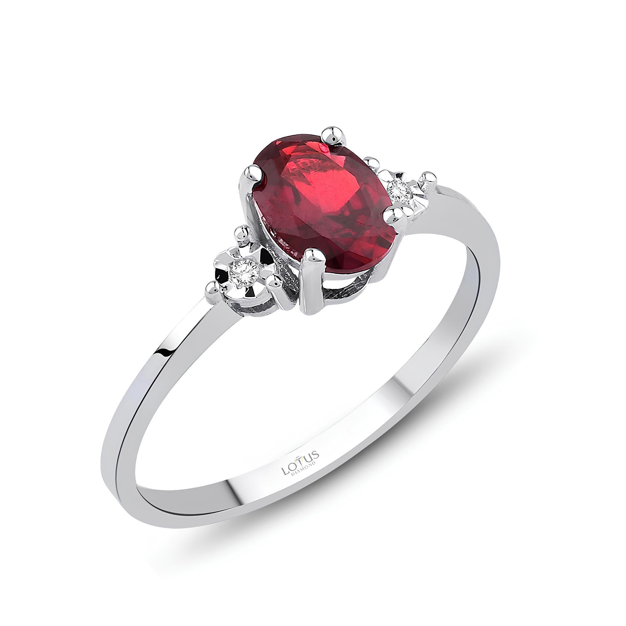 1.02 Karat Pırlanta Yakut  Yüzük