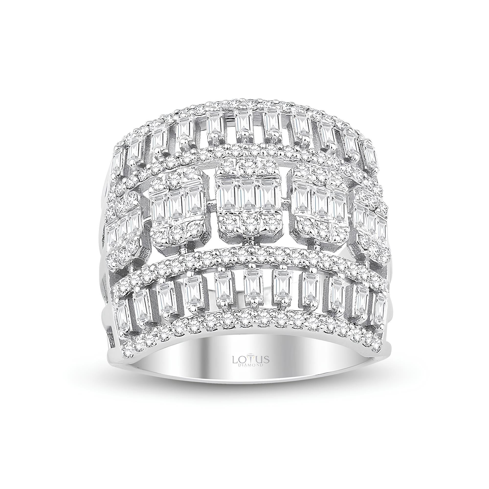 1.92 Karat Pırlanta Baget Yüzük