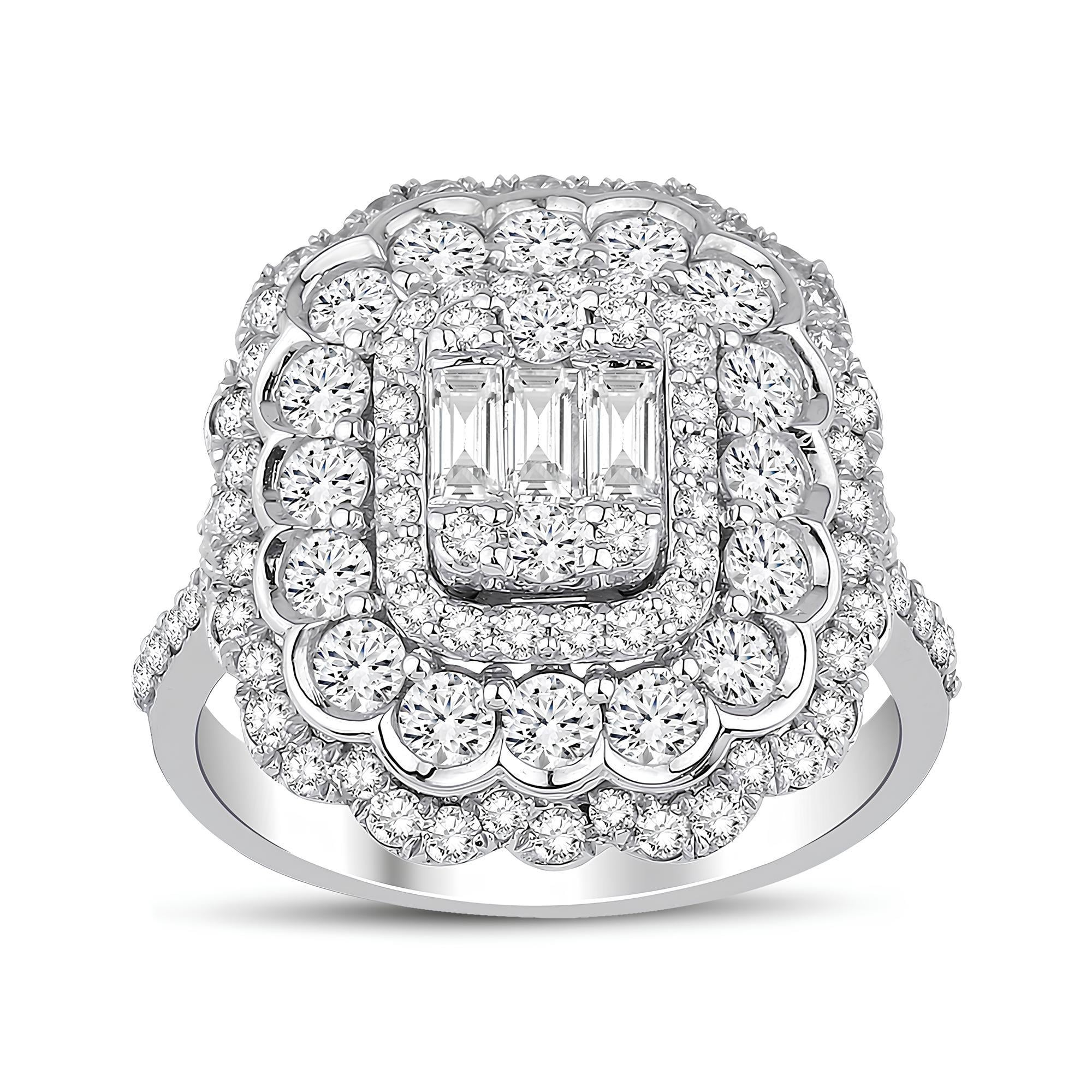 1.88 Karat Pırlanta Baget Yüzük