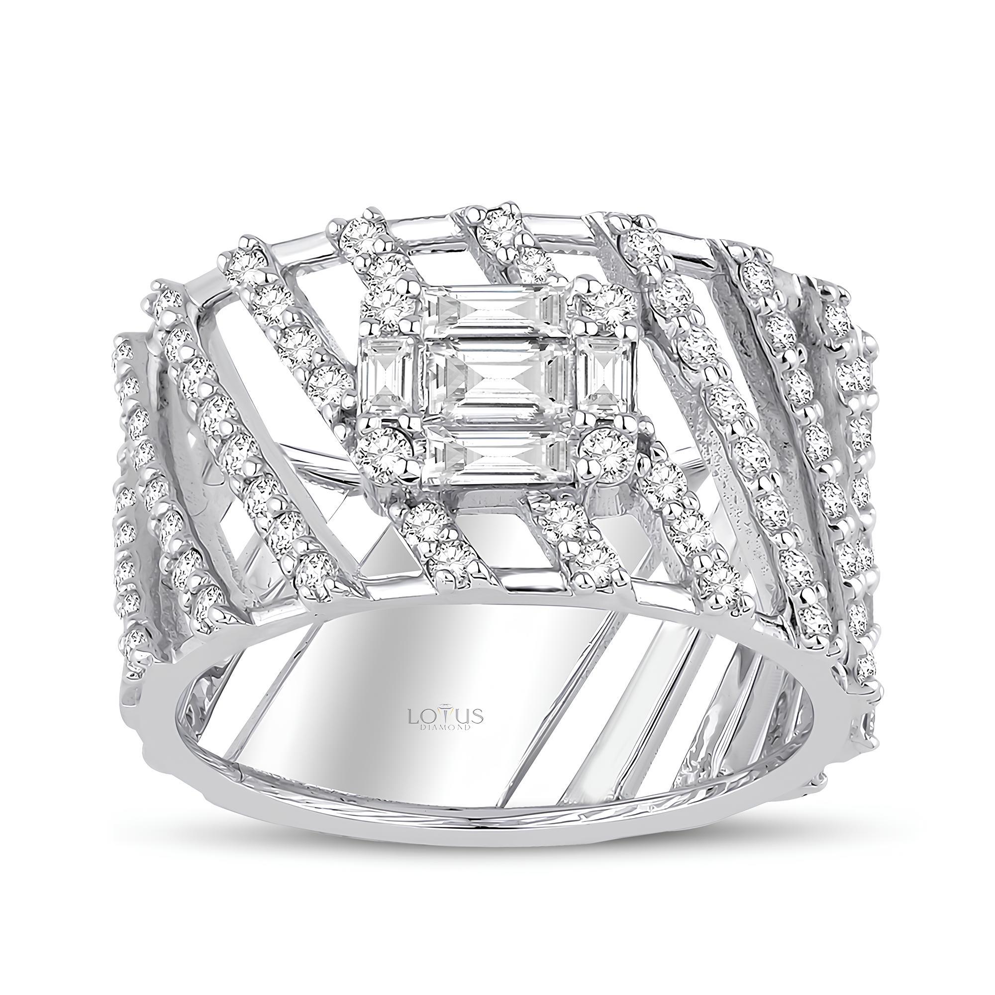 1.04 Karat Pırlanta Baget Yüzük