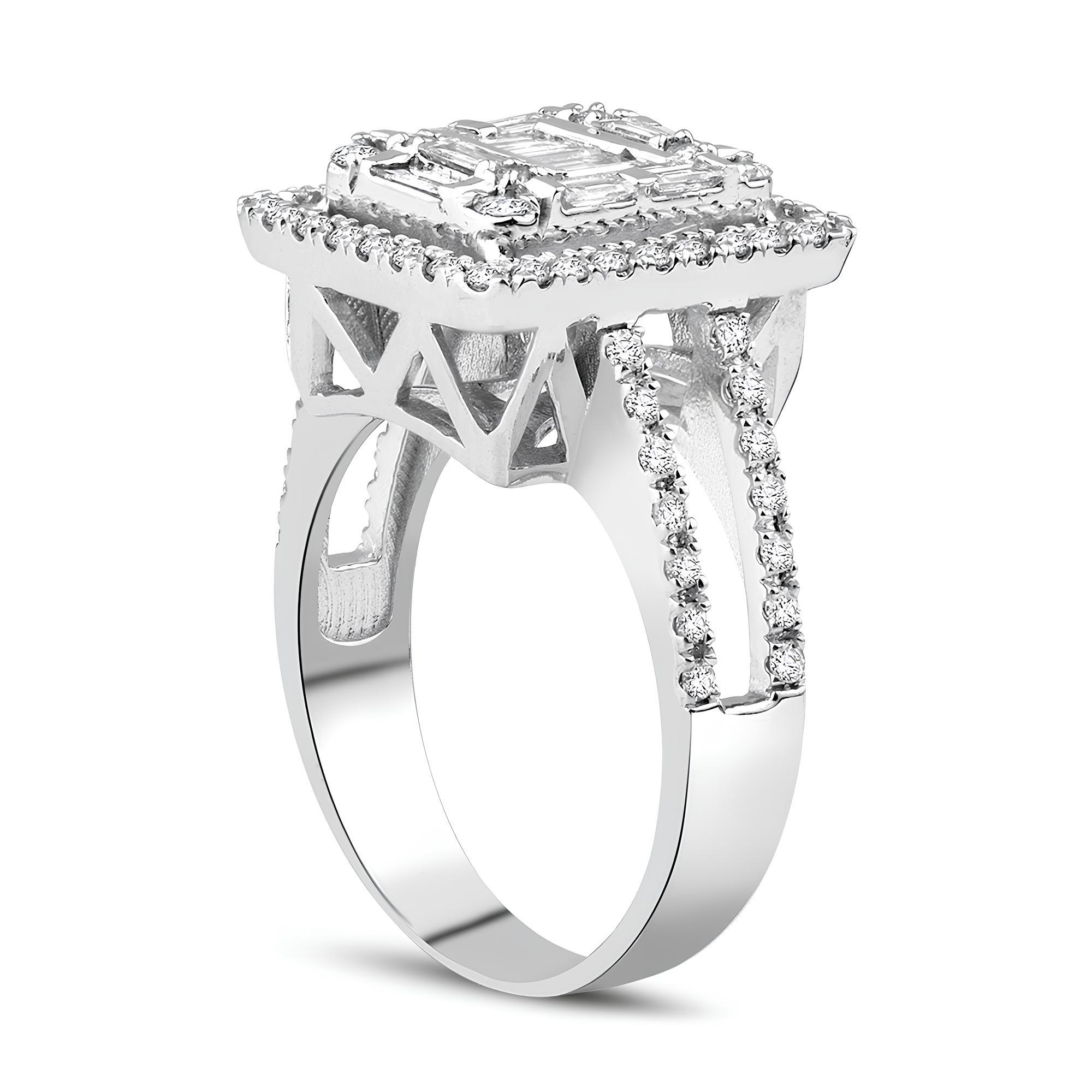 1.26 Karat Pırlanta Baget Yüzük