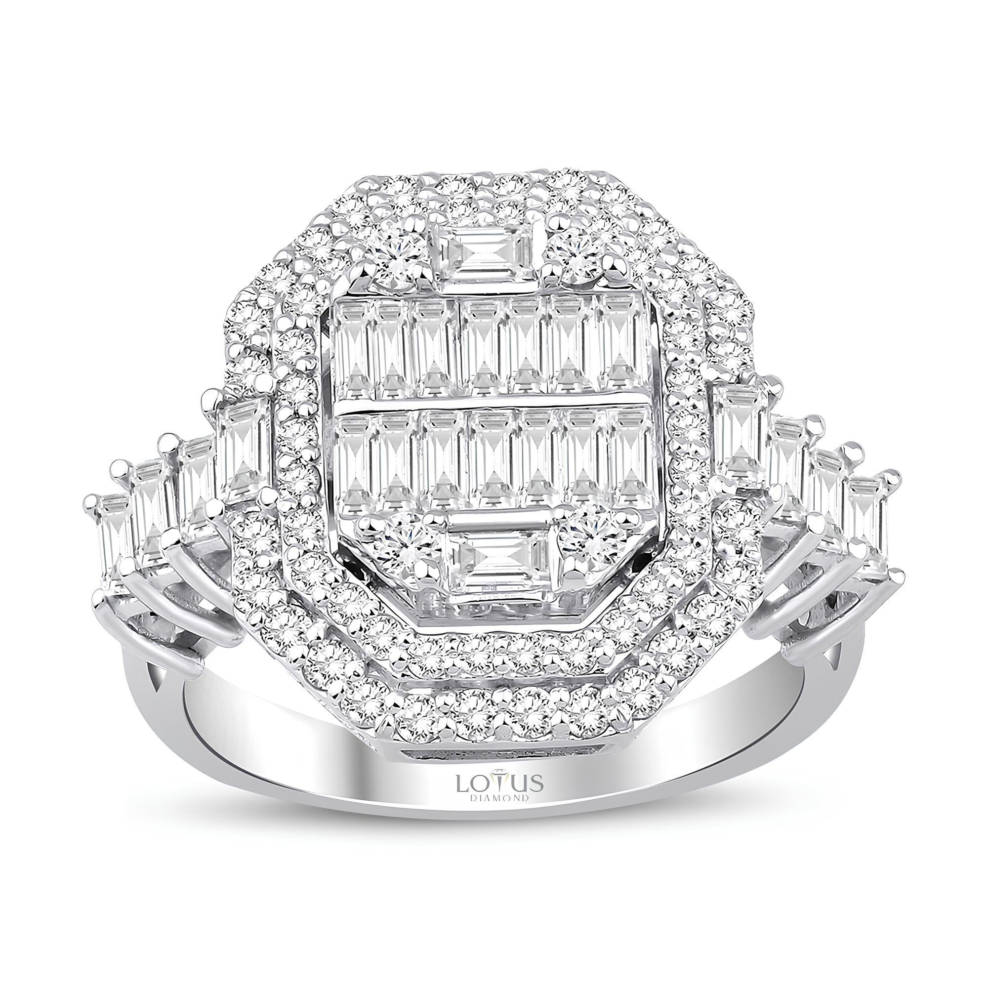 1.33 Karat Pırlanta Baget Yüzük