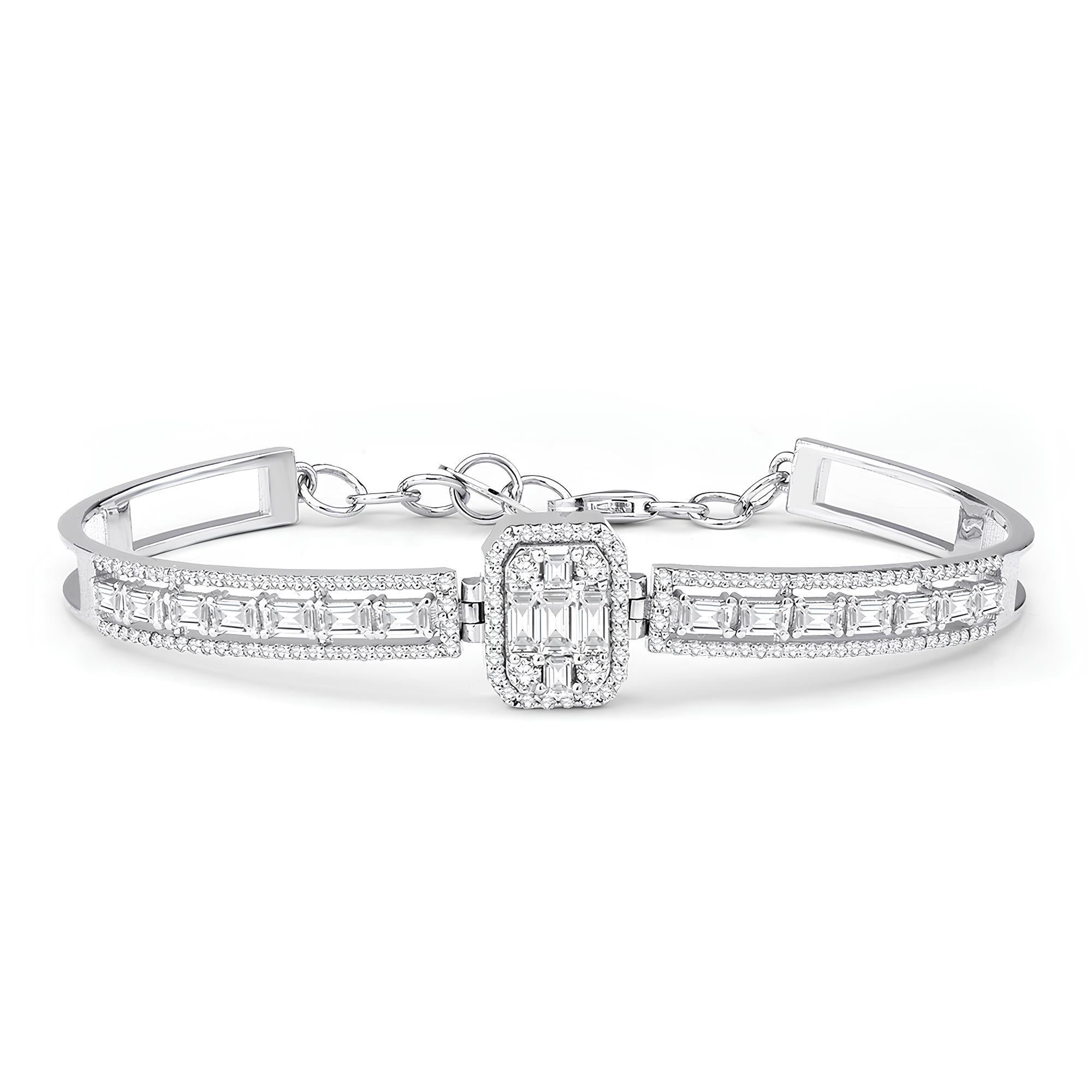 1.71 Karat Pırlanta Baget Kelepçe