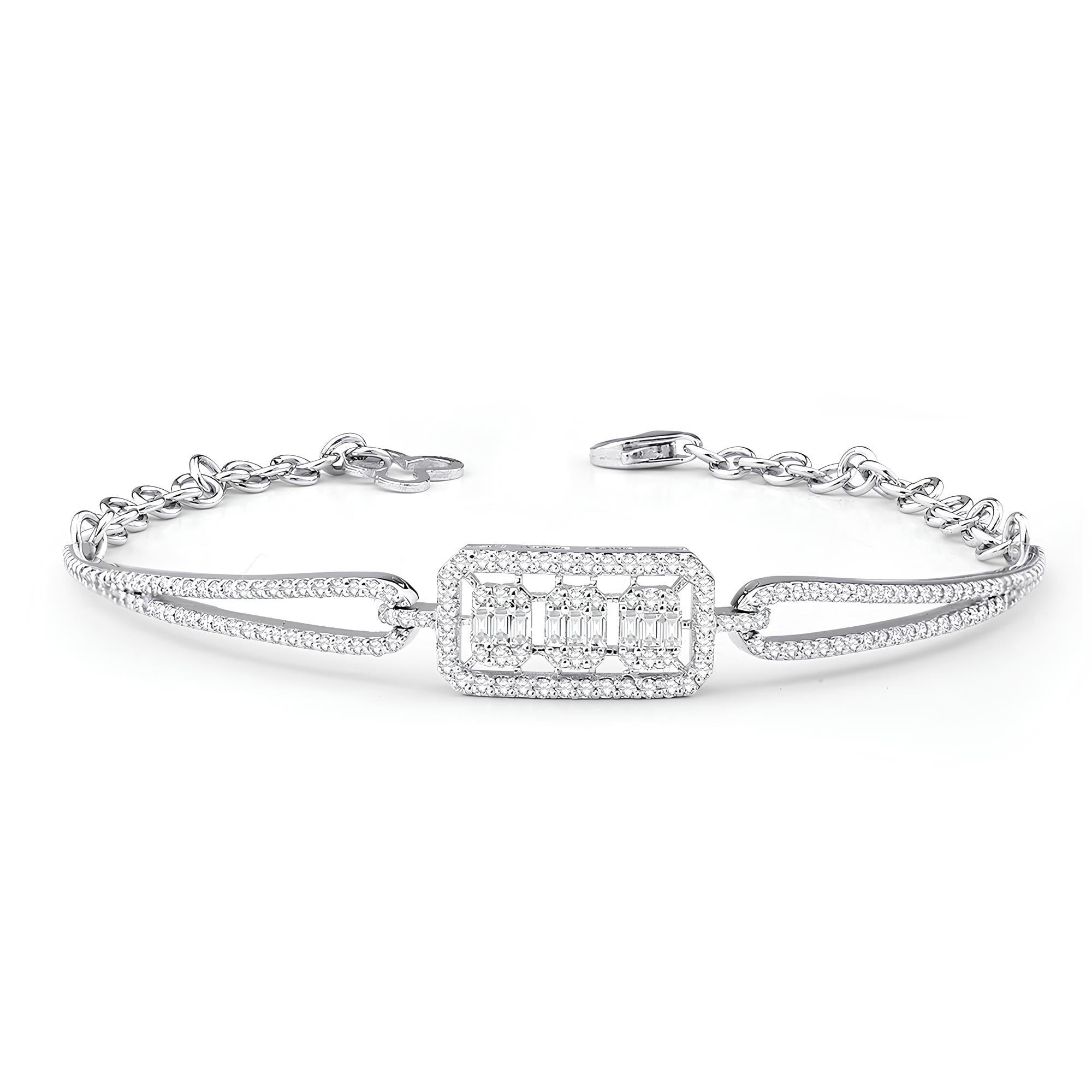 1.11 Karat Pırlanta Baget Kelepçe