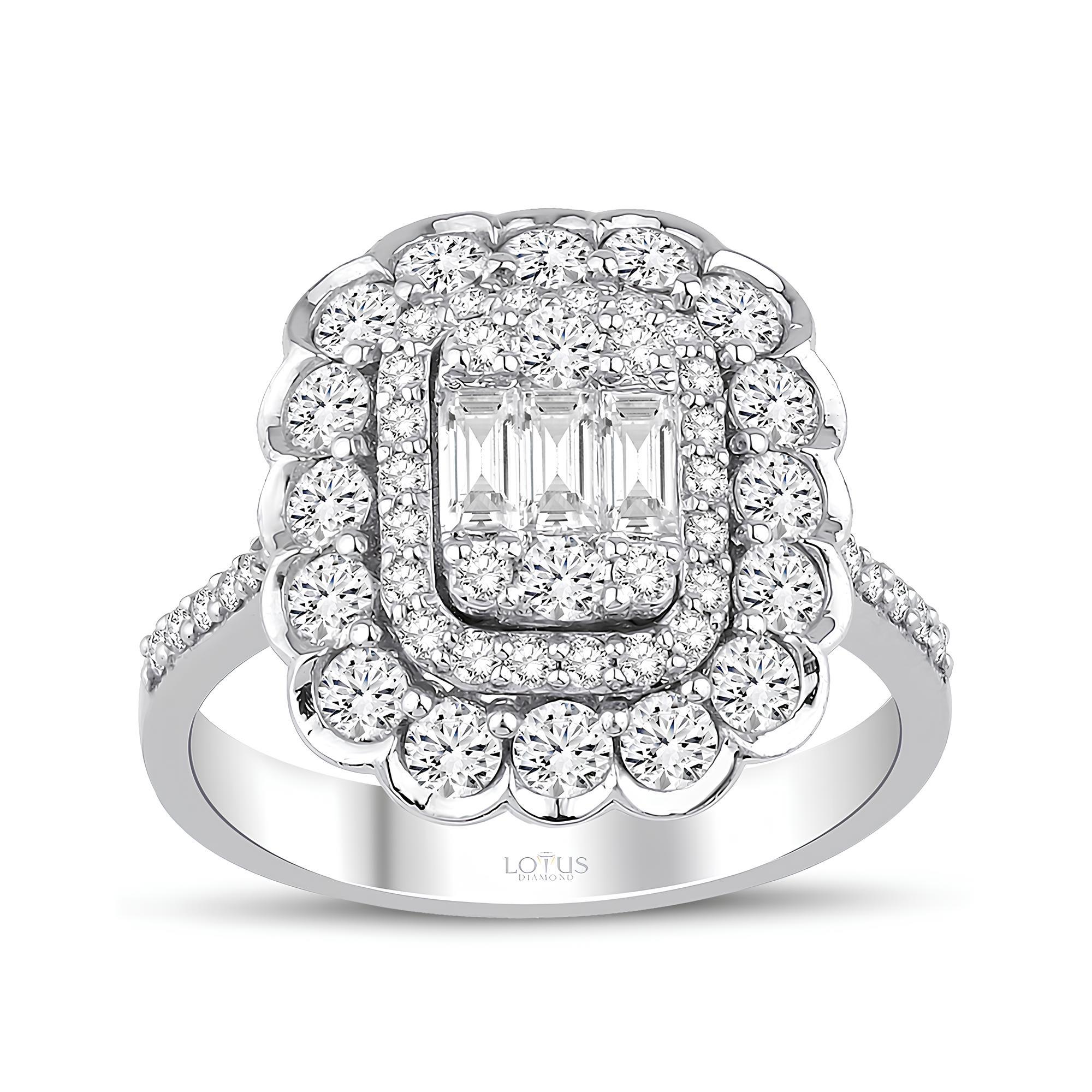 1.49 Karat Pırlanta Baget Yüzük