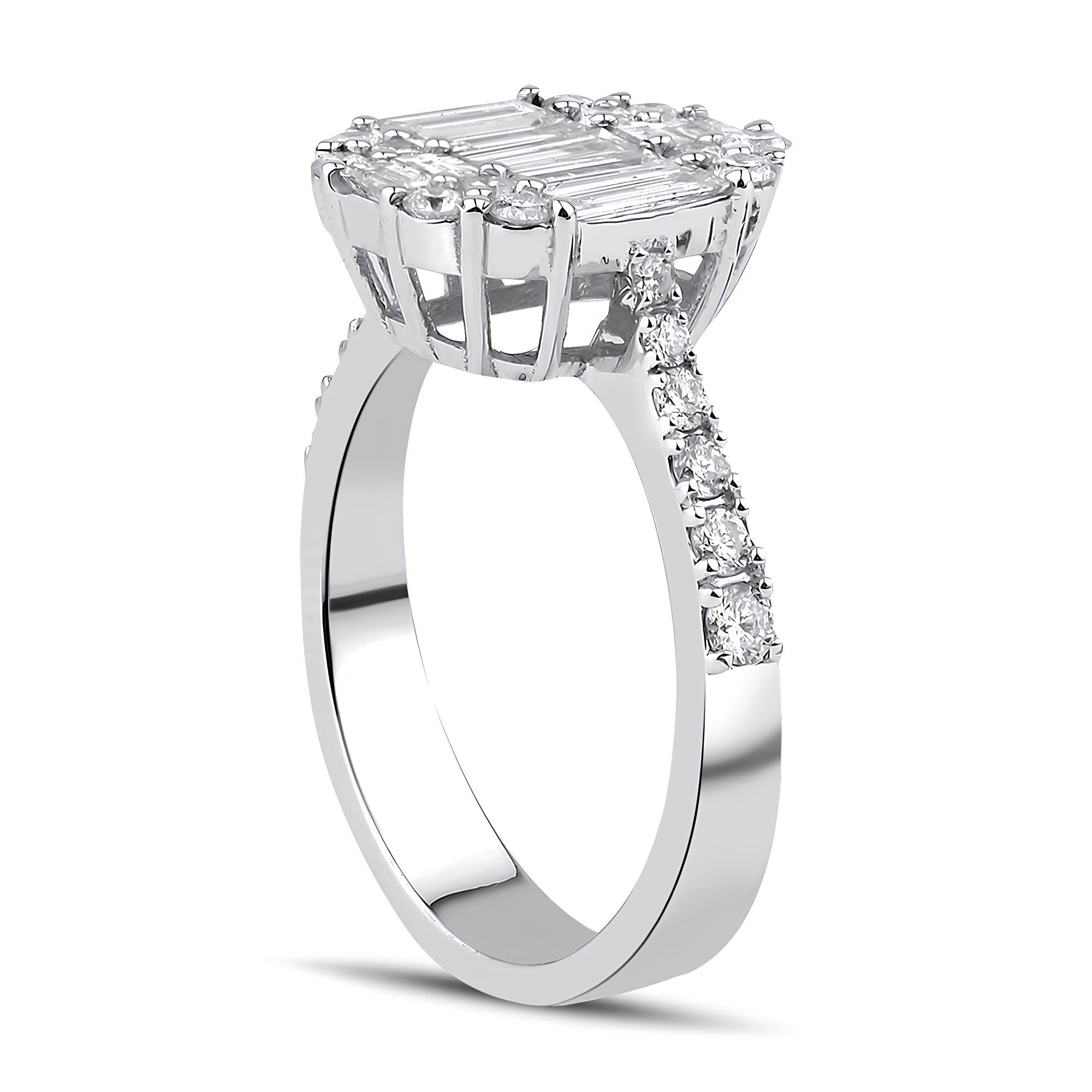 1.22 Karat Pırlanta Baget Yüzük