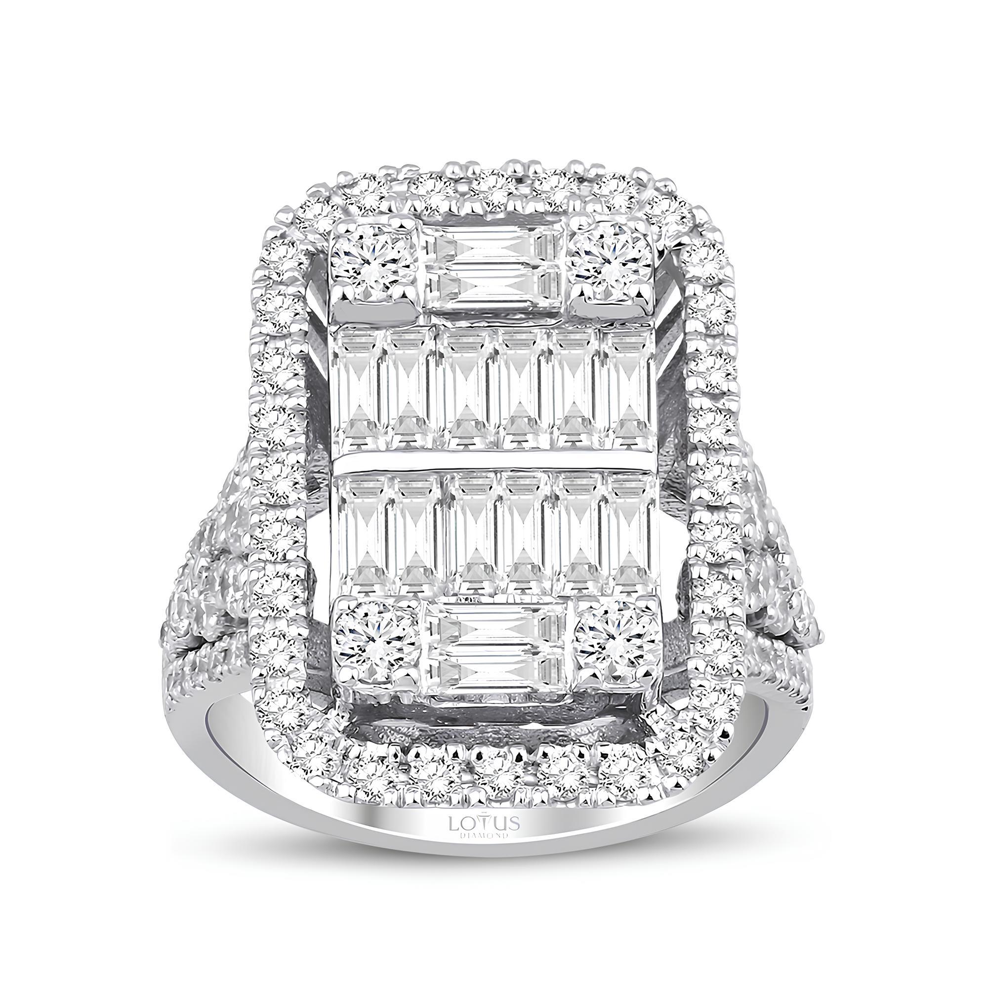 2.59 Karat Pırlanta Baget Yüzük