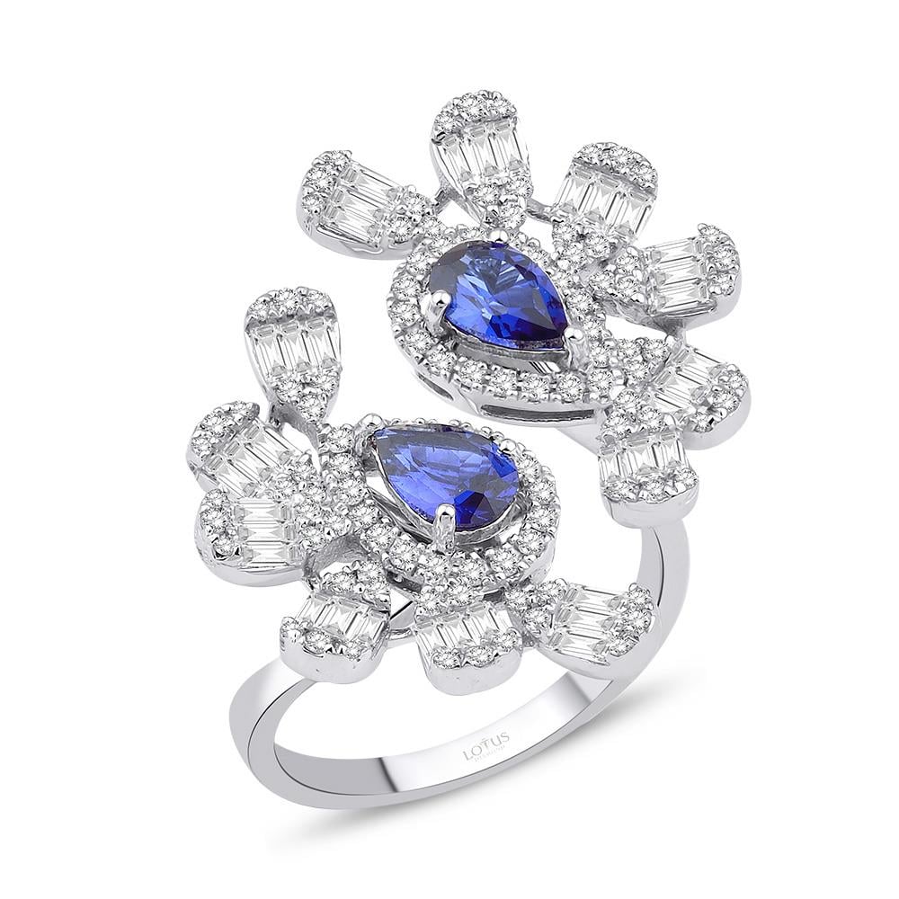 2.16 Karat Pırlanta Safir Yüzük