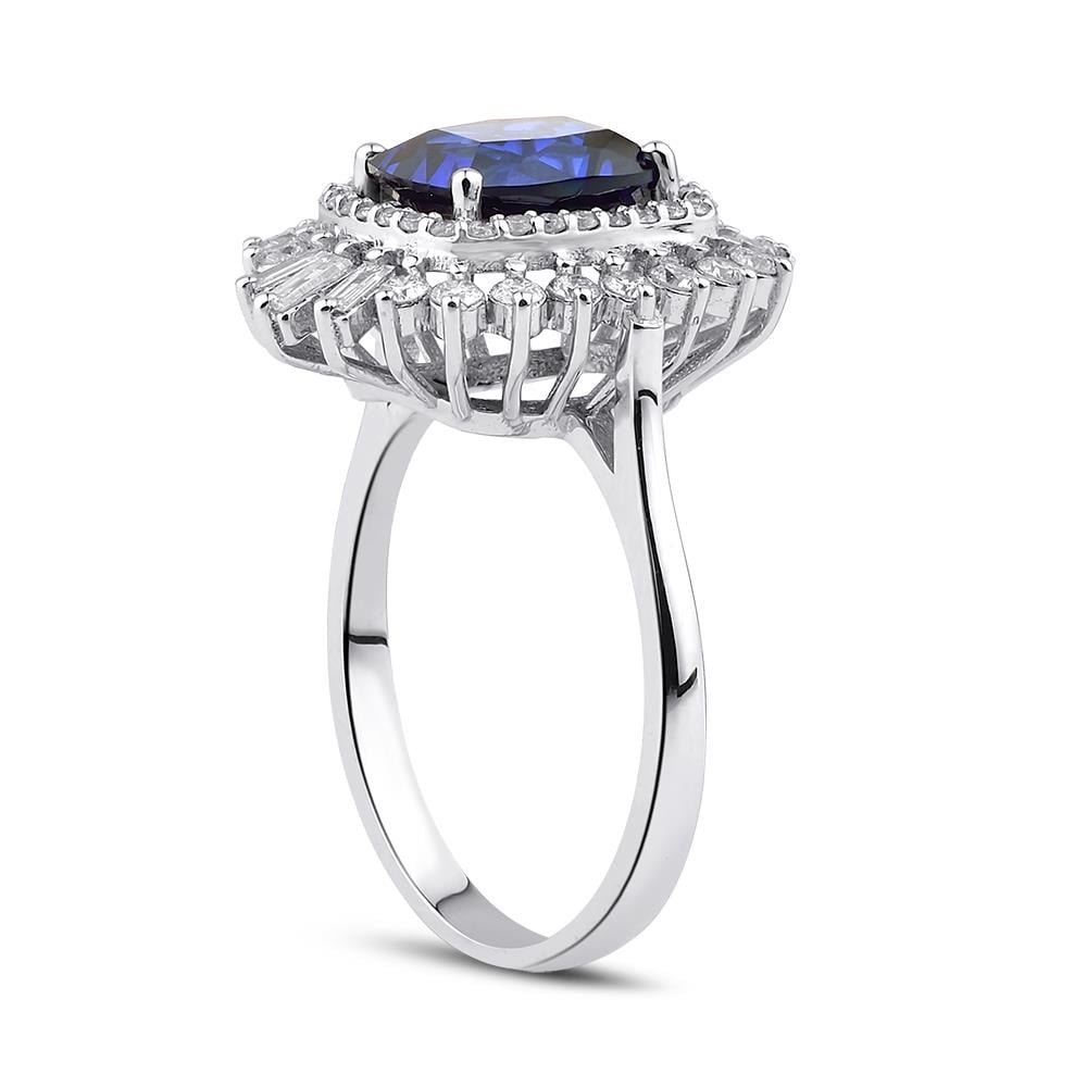 2.43 Karat Pırlanta Safir Yüzük