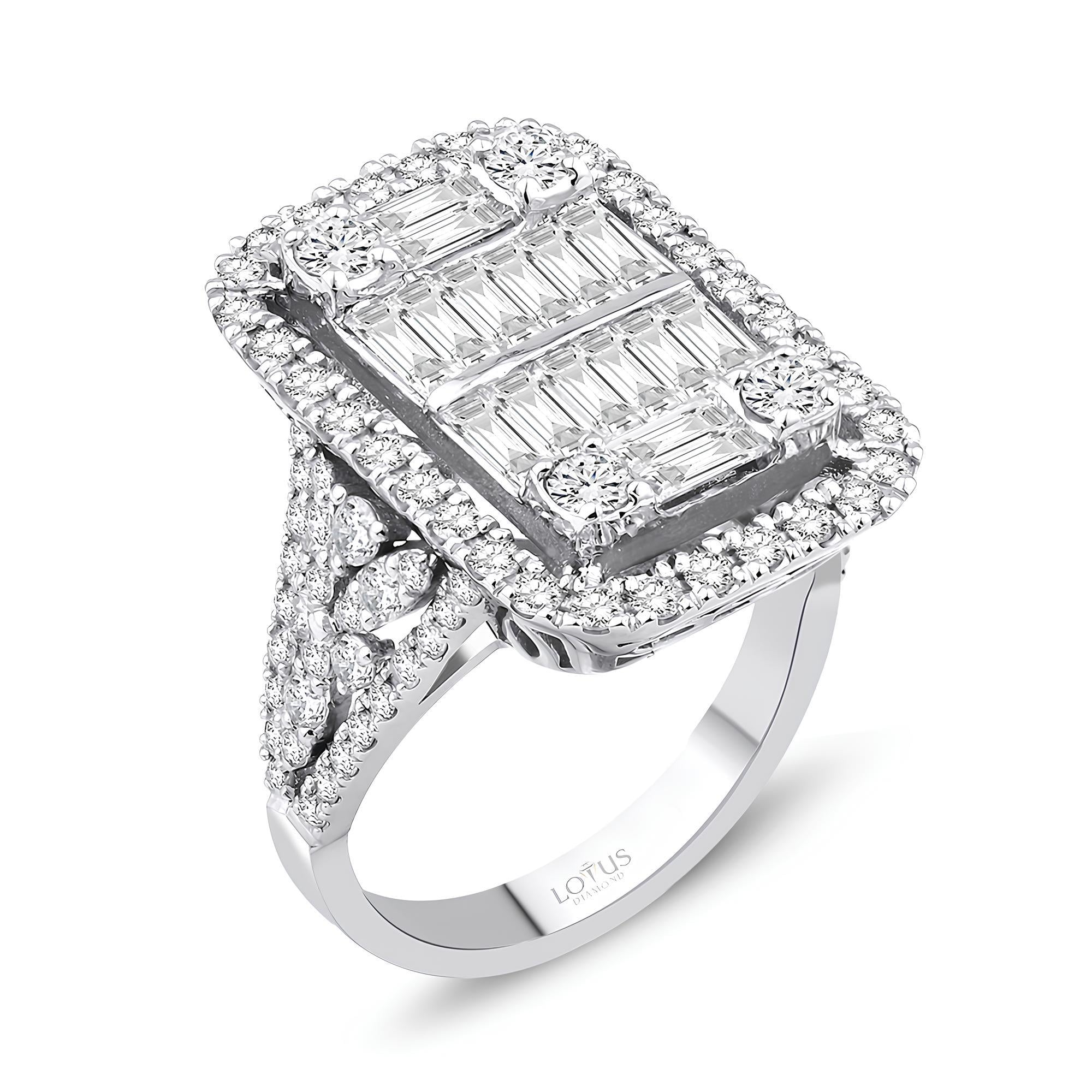 2.59 Karat Pırlanta Baget Yüzük