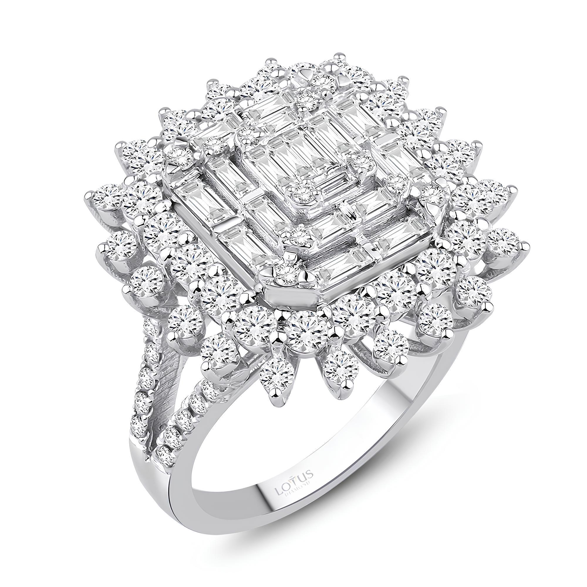 2.55 Karat Pırlanta Baget Yüzük