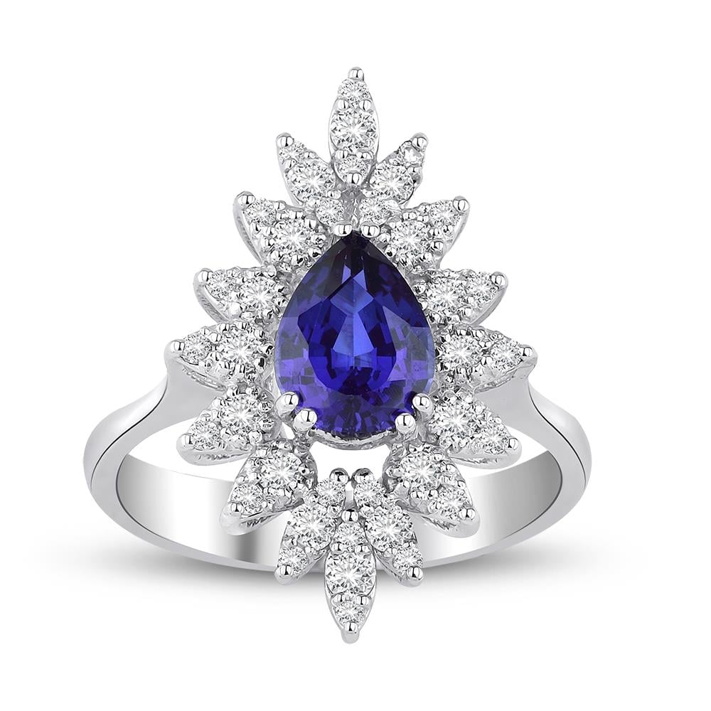 2.00 Karat Pırlanta Safir Yüzük