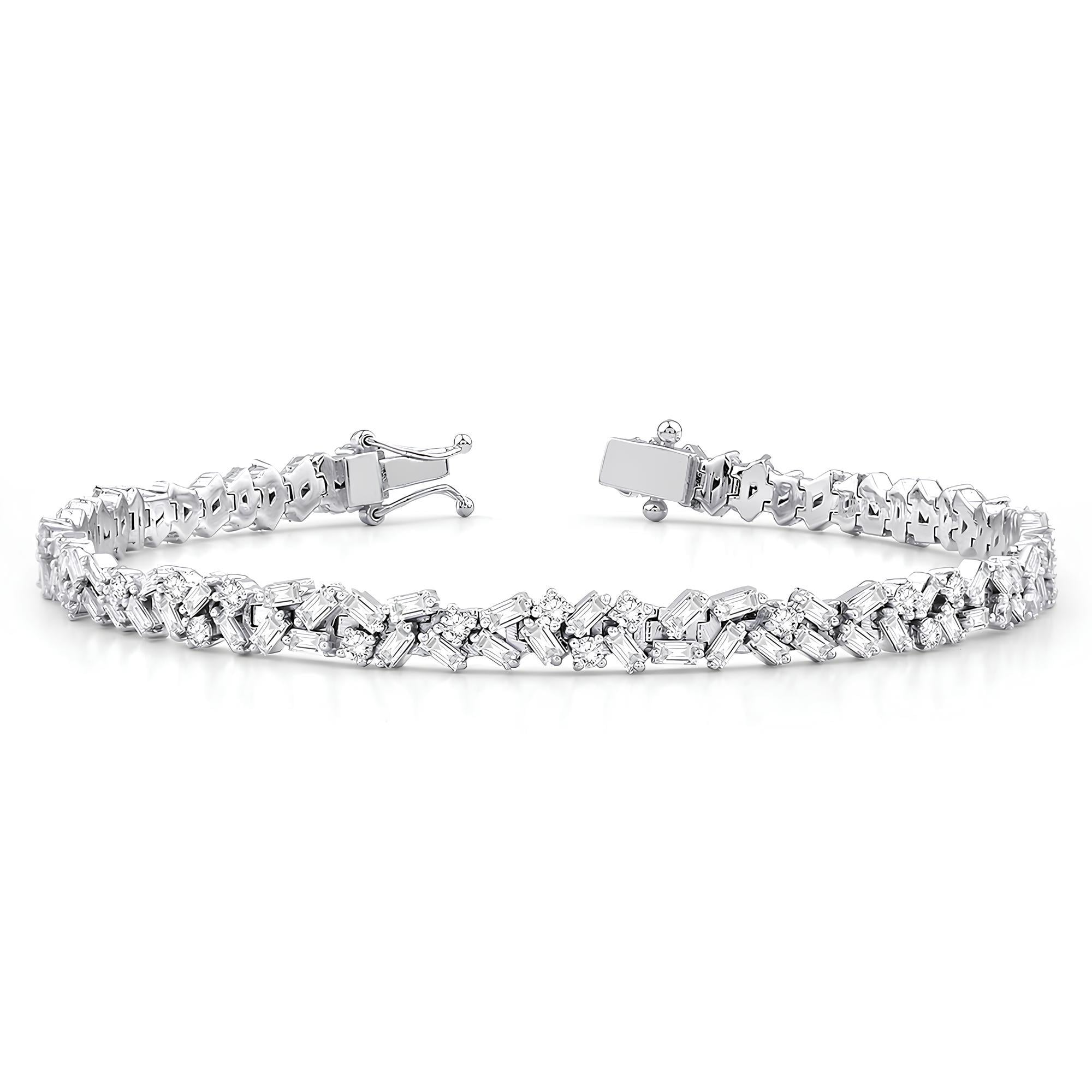 3.30 Karat Pırlanta Baget Bileklik