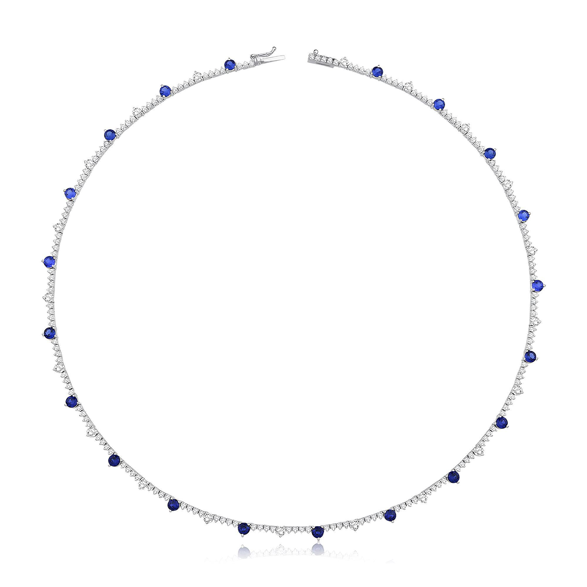 4.92 Karat Pırlanta Safir Gerdanlık