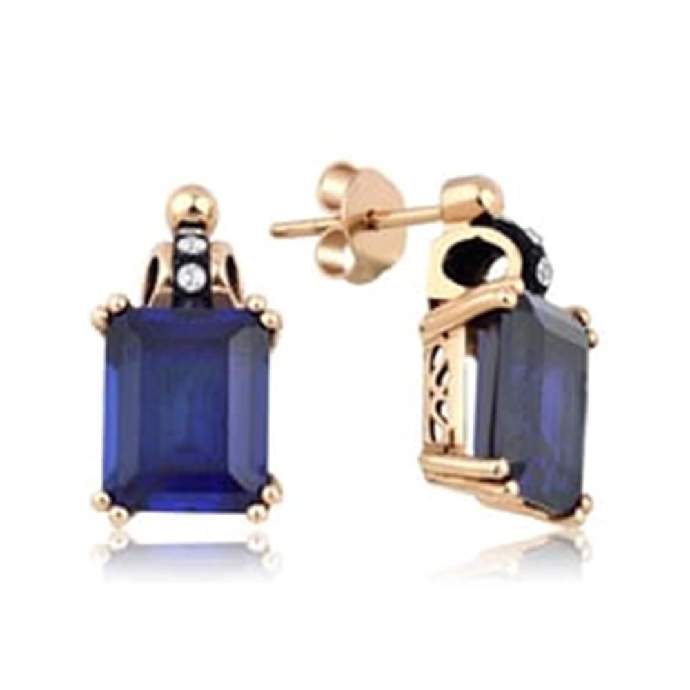 8.50 Karat Elmas Safir Küpe