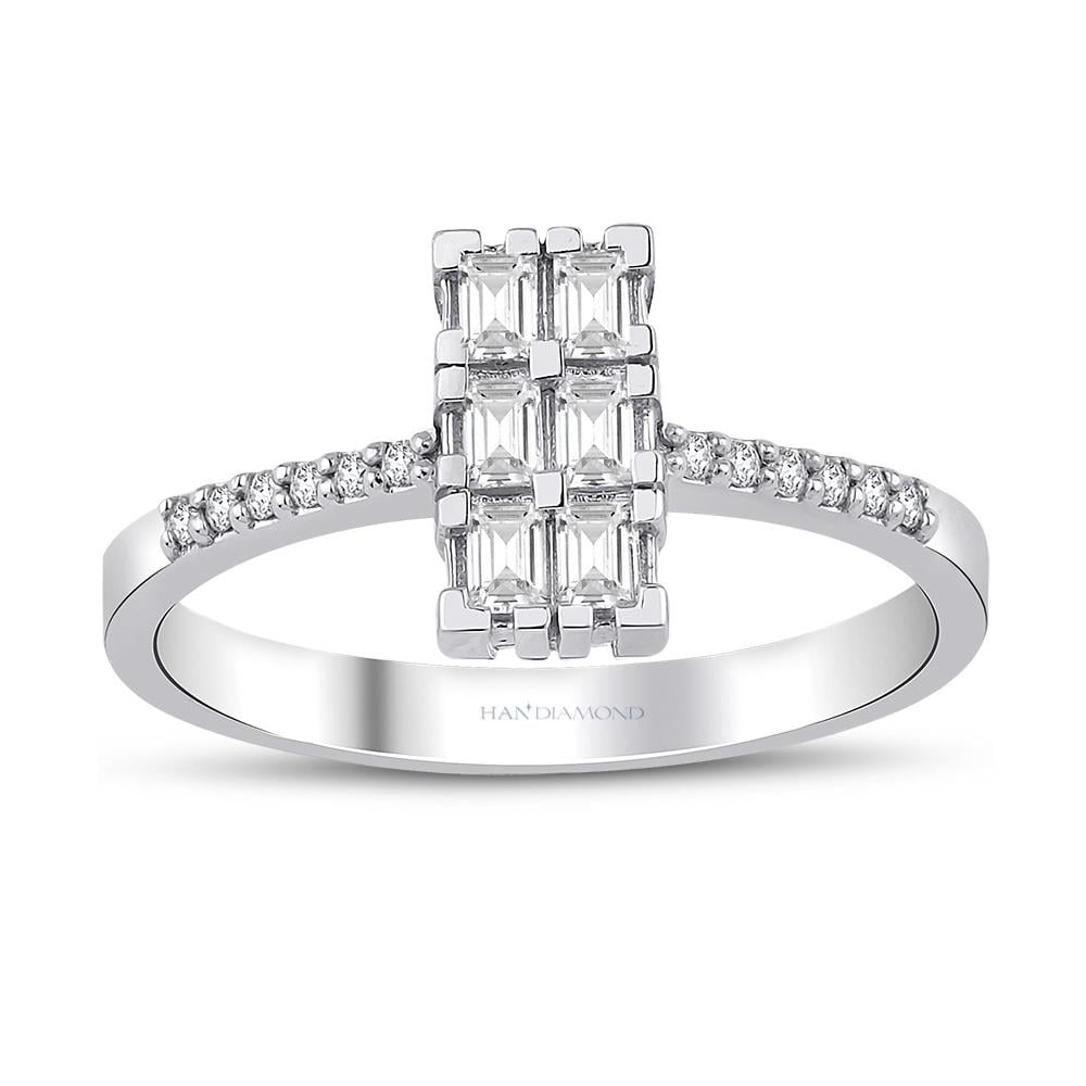 0.32 Karat Pırlanta Baget Yüzük