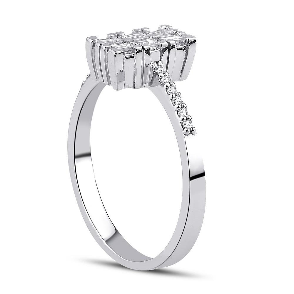 0.32 Karat Pırlanta Baget Yüzük