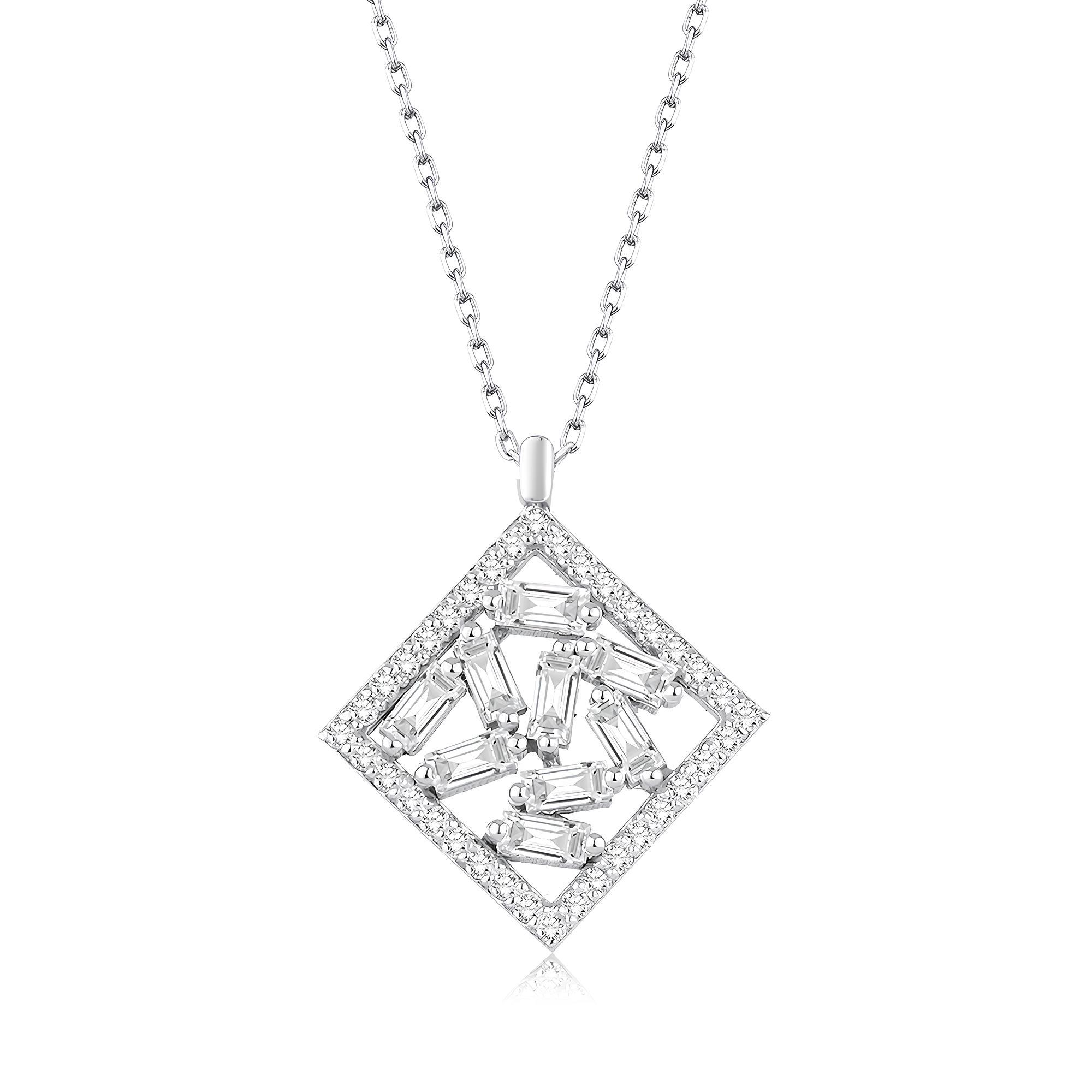 0.57 Karat Pırlanta Baget Kolye