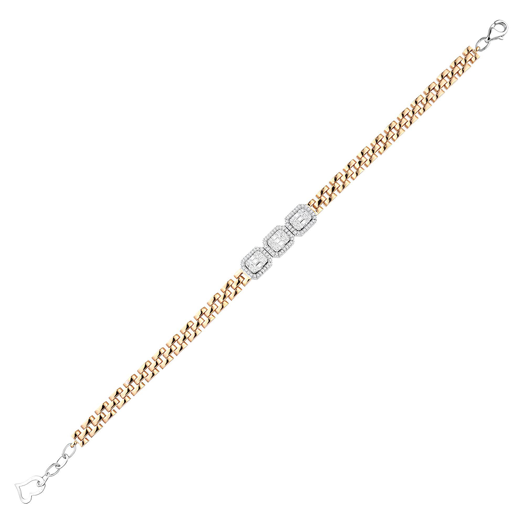 0.63 Karat Pırlanta Baget Bileklik