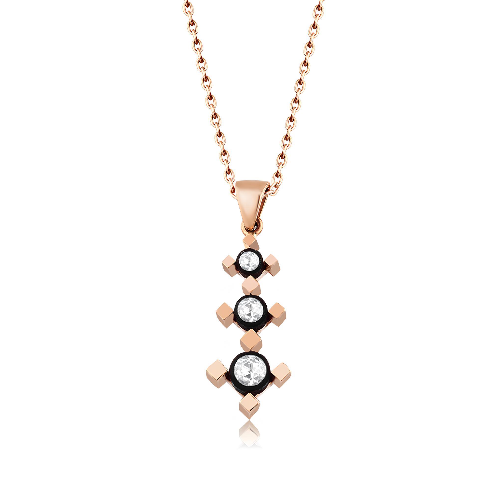 0.12 Karat Elmas Tria Kolye