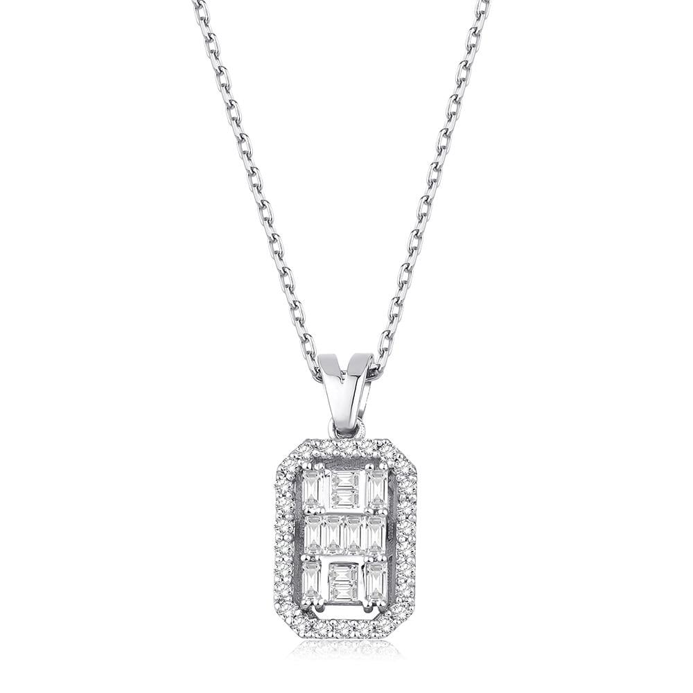 0.27 Ct Pırlanta Baget Kolye 