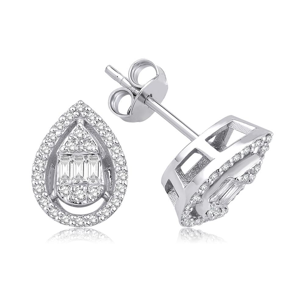 0.45 Ct Pırlanta Tasarım Küpe