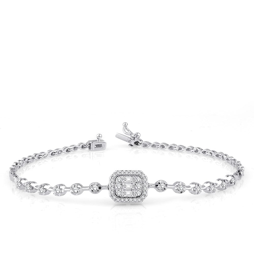 0.48 Karat Pırlanta Baget Bileklik