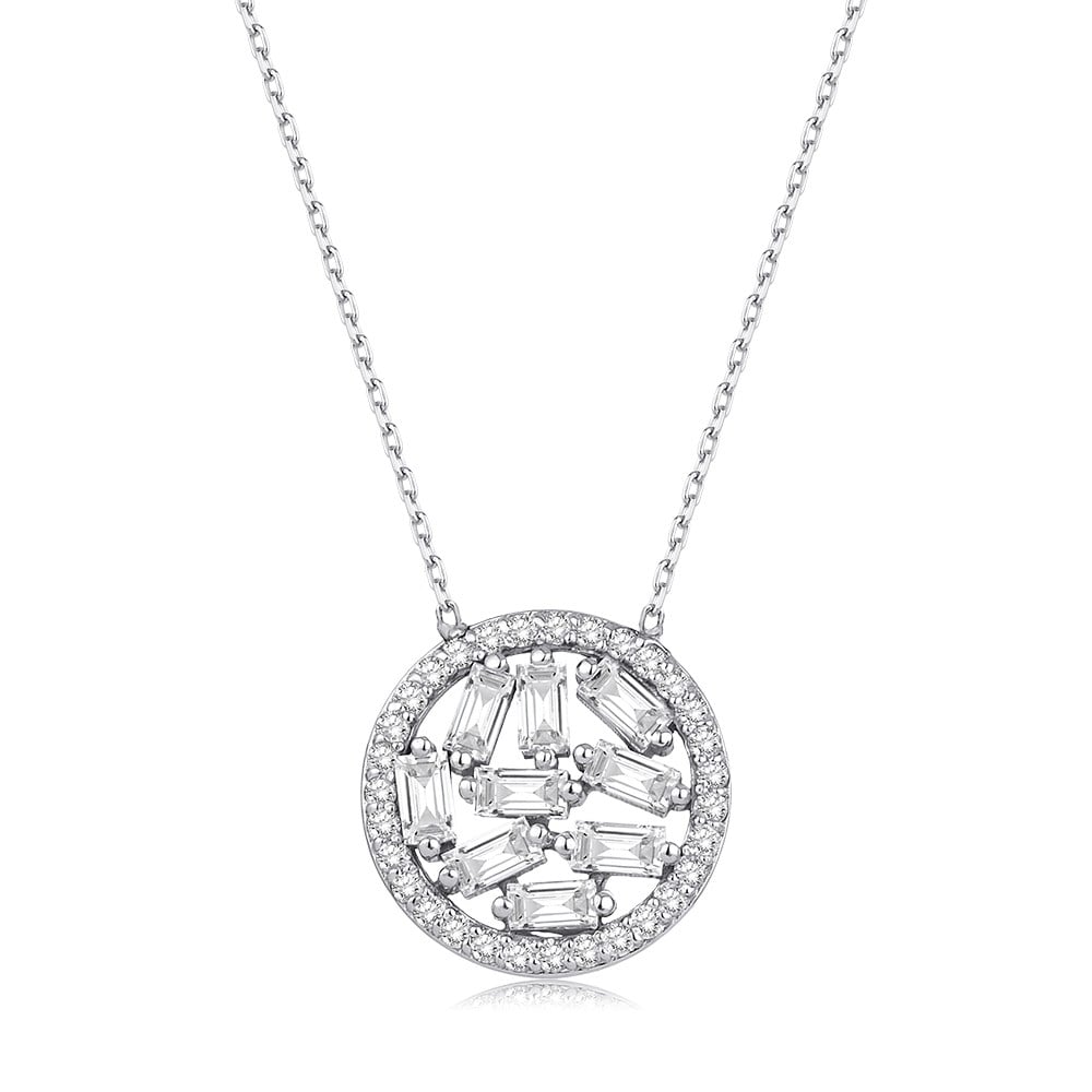 0.56 Karat Pırlanta Baget Kolye