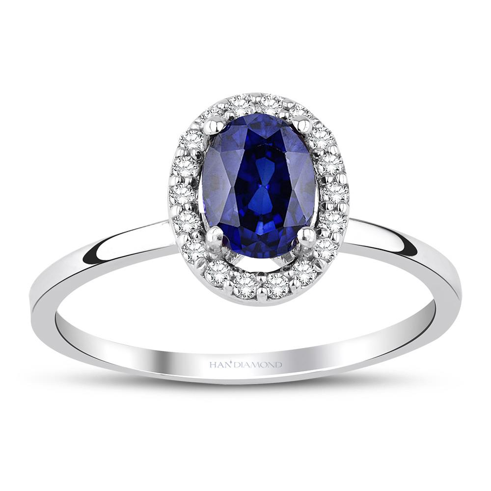 1.33 Karat Pırlanta Safir Yüzük