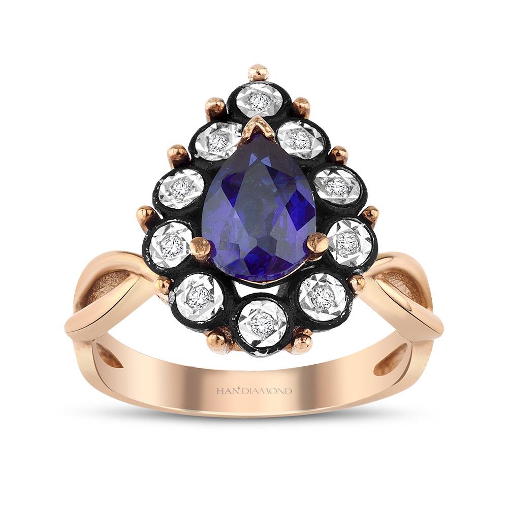 1.67 Karat Elmas Safir Yüzük