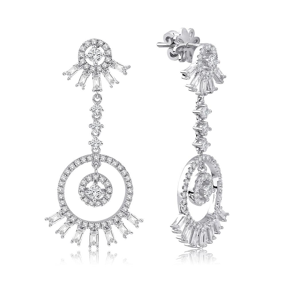 1.84 Ct Pırlanta Tasarım Küpe