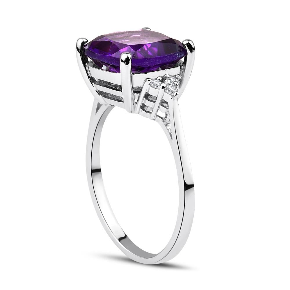 Pırlanta Ametist 3.94 Karat Yüzük