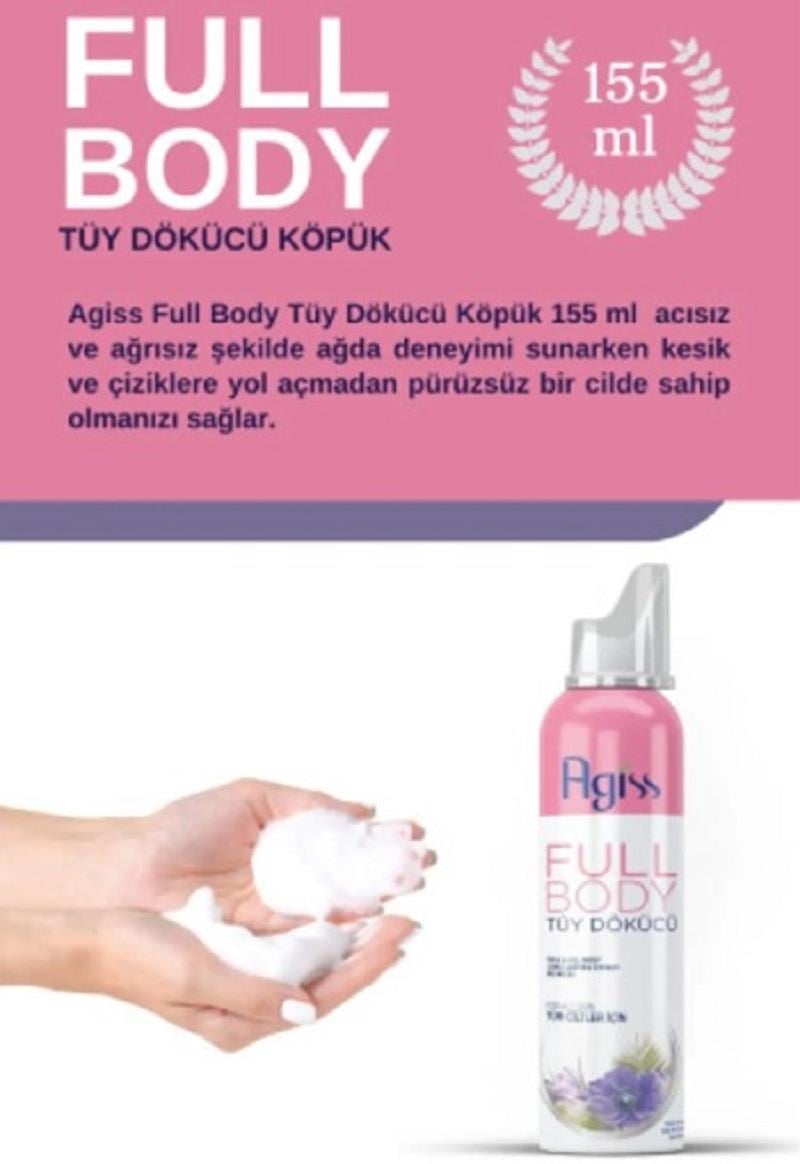 Agiss Agiss Full Body Tüy Dökücü Köpük Sprey 155 ml