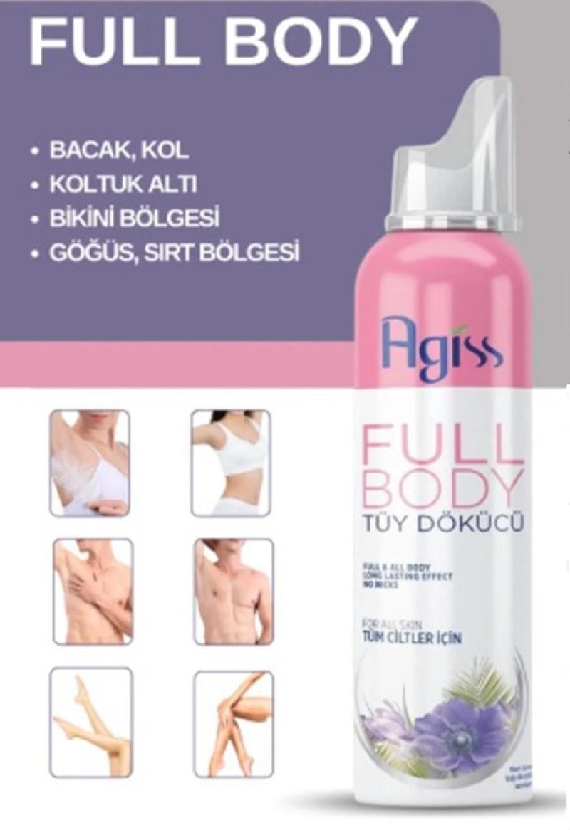 Agiss Agiss Full Body Tüy Dökücü Köpük Sprey 155 ml