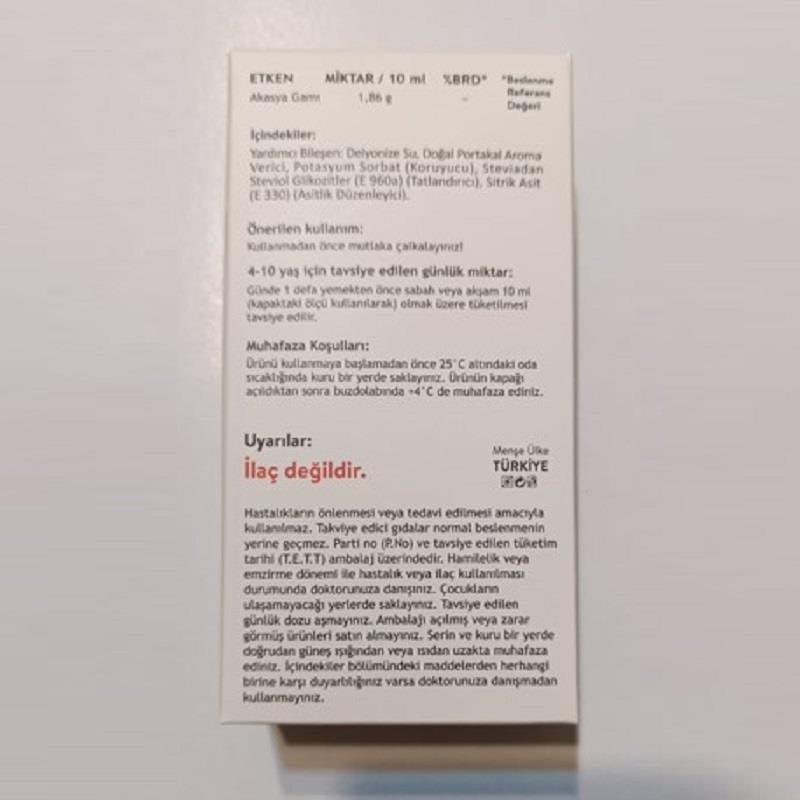 Akavital Akavital Jr. Arap Zamkı İçeren Sıvı Takviye Edici Gıda 300 ml
