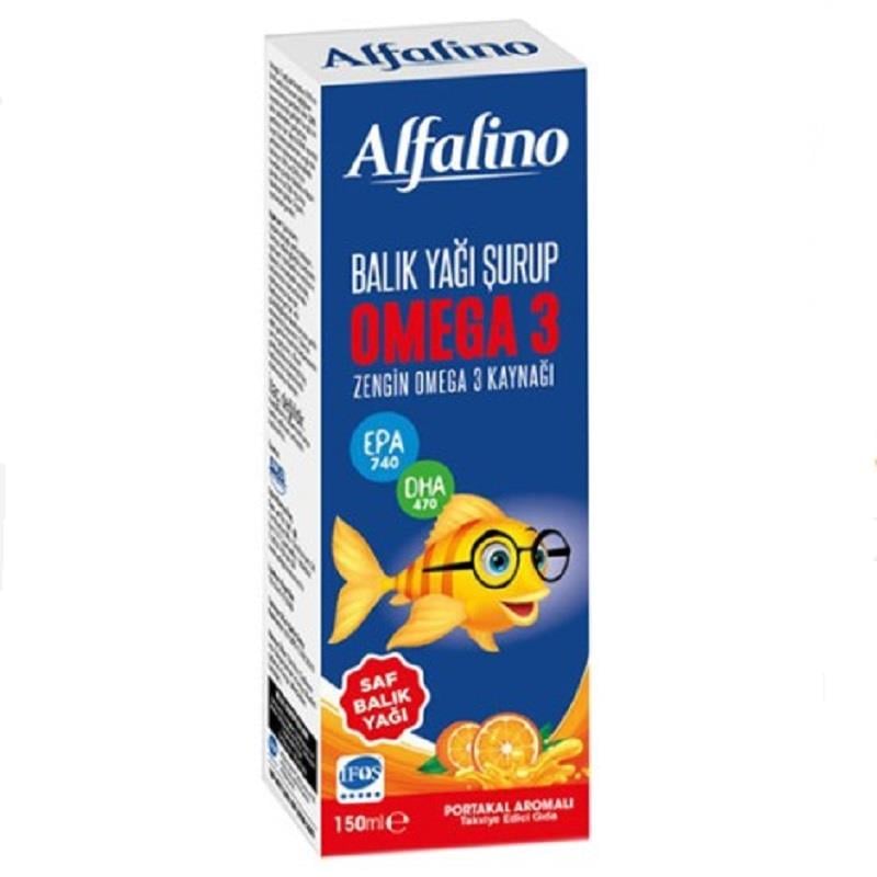 ALFALİNO Alfalino Balık Yağı Omega 3 Portakal Aromalı 150 ml
